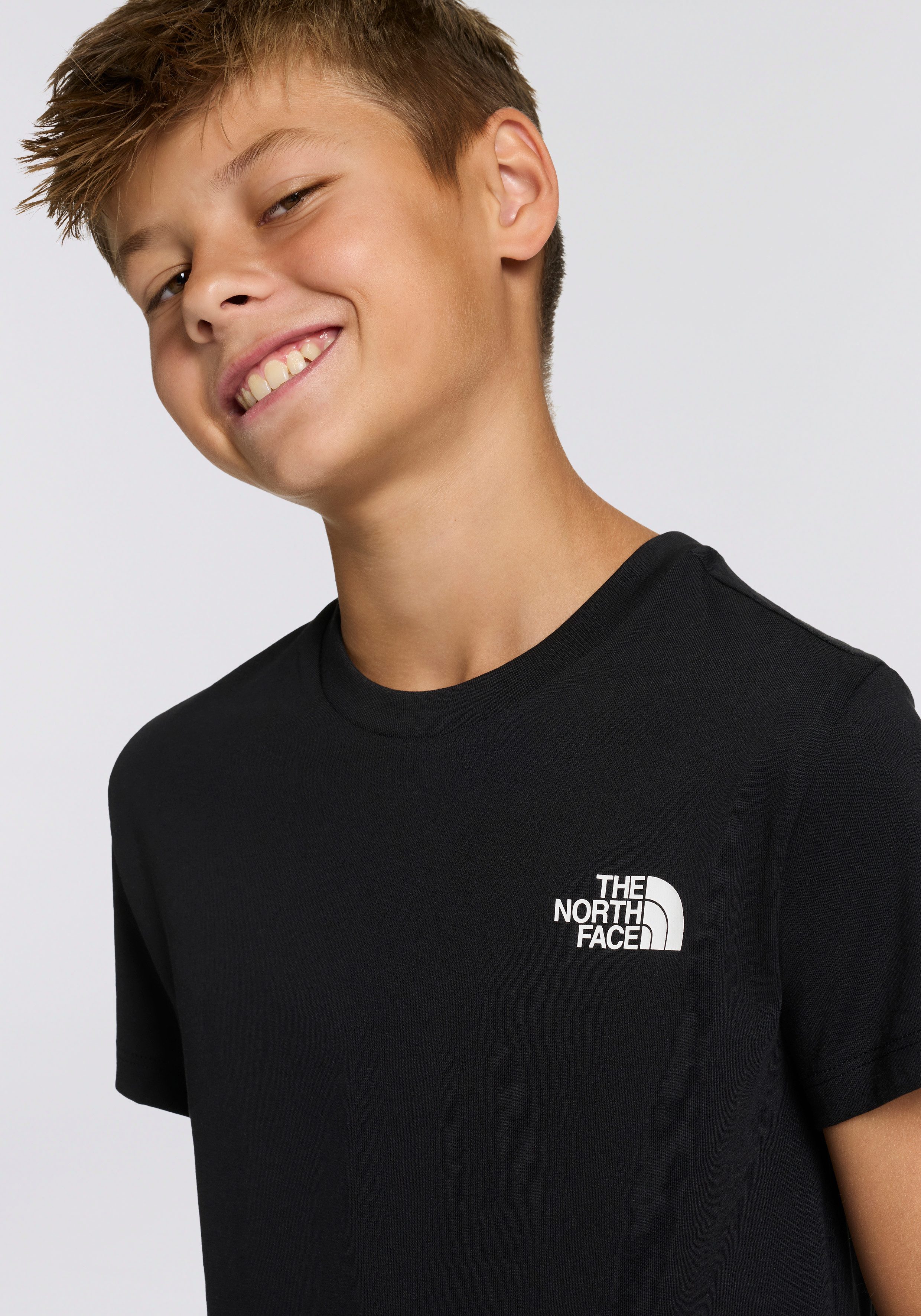 The North Face T-Shirt TEEN SIMPLE DOME REGULAR SS TEE für Teens, Kurzarm, mit Rundhalsausschnitt, aus Baumwollmischung