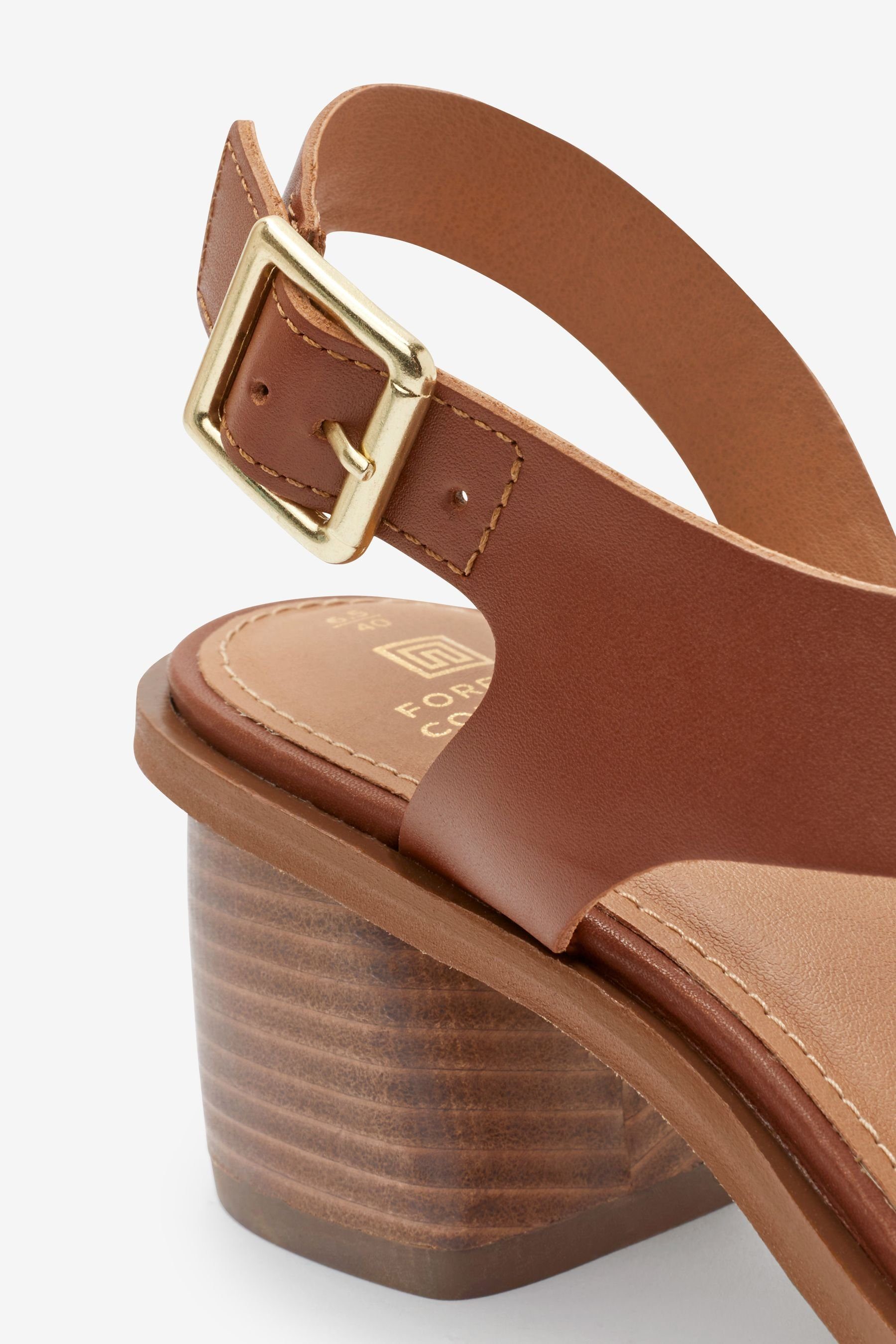 (1-tlg) Forever Sandalette Comfort® Asymmetrische Brown Next Ledersandaletten Tan