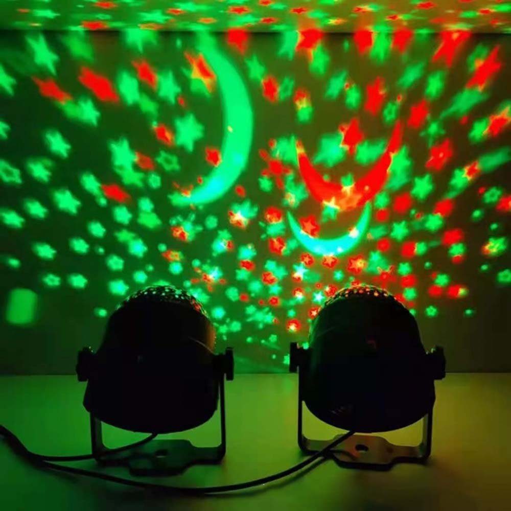 Rosnek LED Discolicht Kristall-/Sternlichter, rotierend, RGB, für Festival Bar Club Parties, Sternenlichter, RGB, Weihnachten DJ Bühne