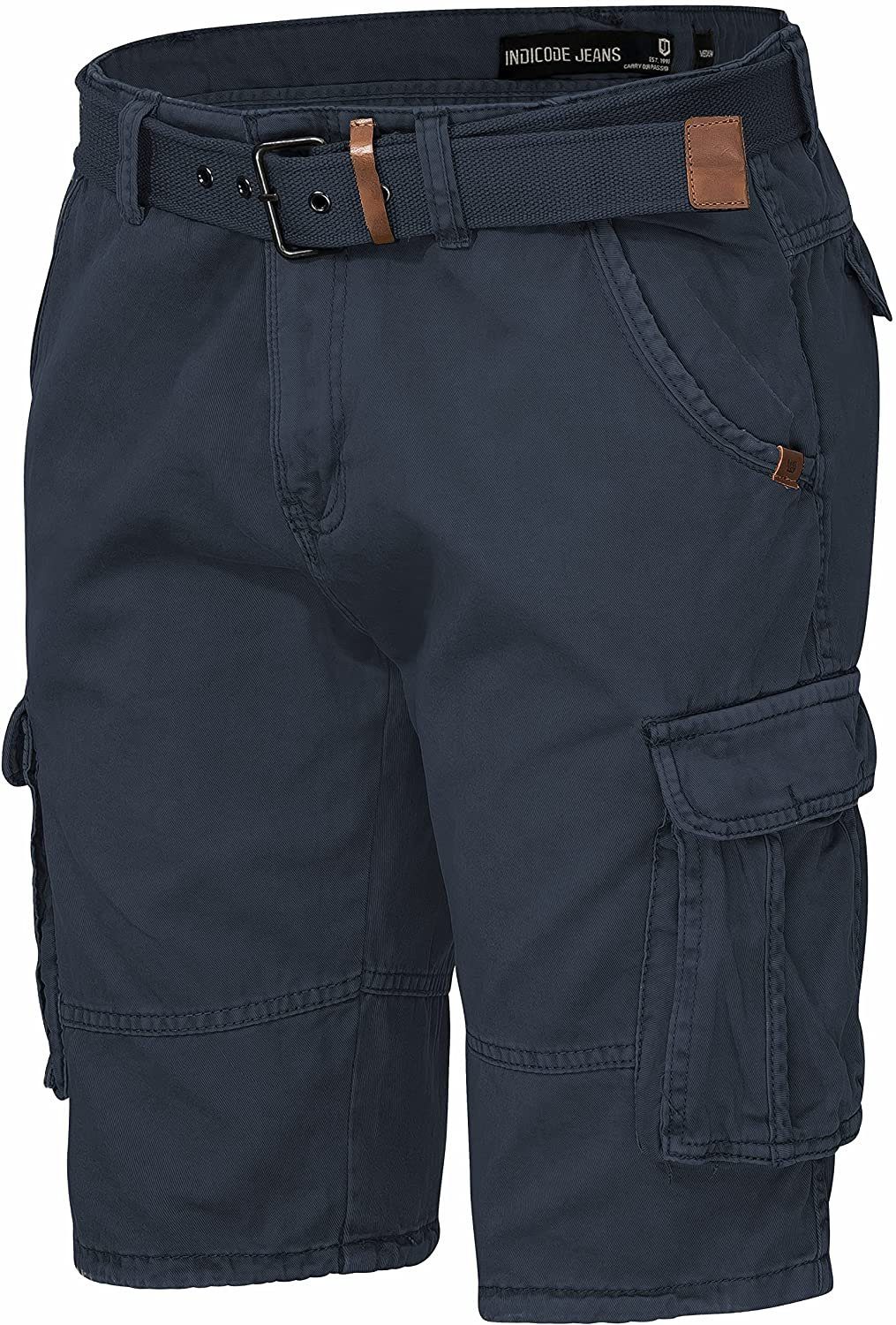 Indicode Cargoshorts Kjeld Herrencargoshorts mit 6 Taschen