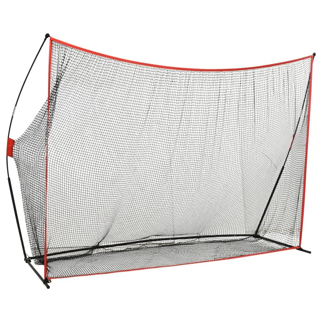 vidaXL Golf-Abschlagmatte Golf-Ballfangnetz 356x92,5x215 cm Metall