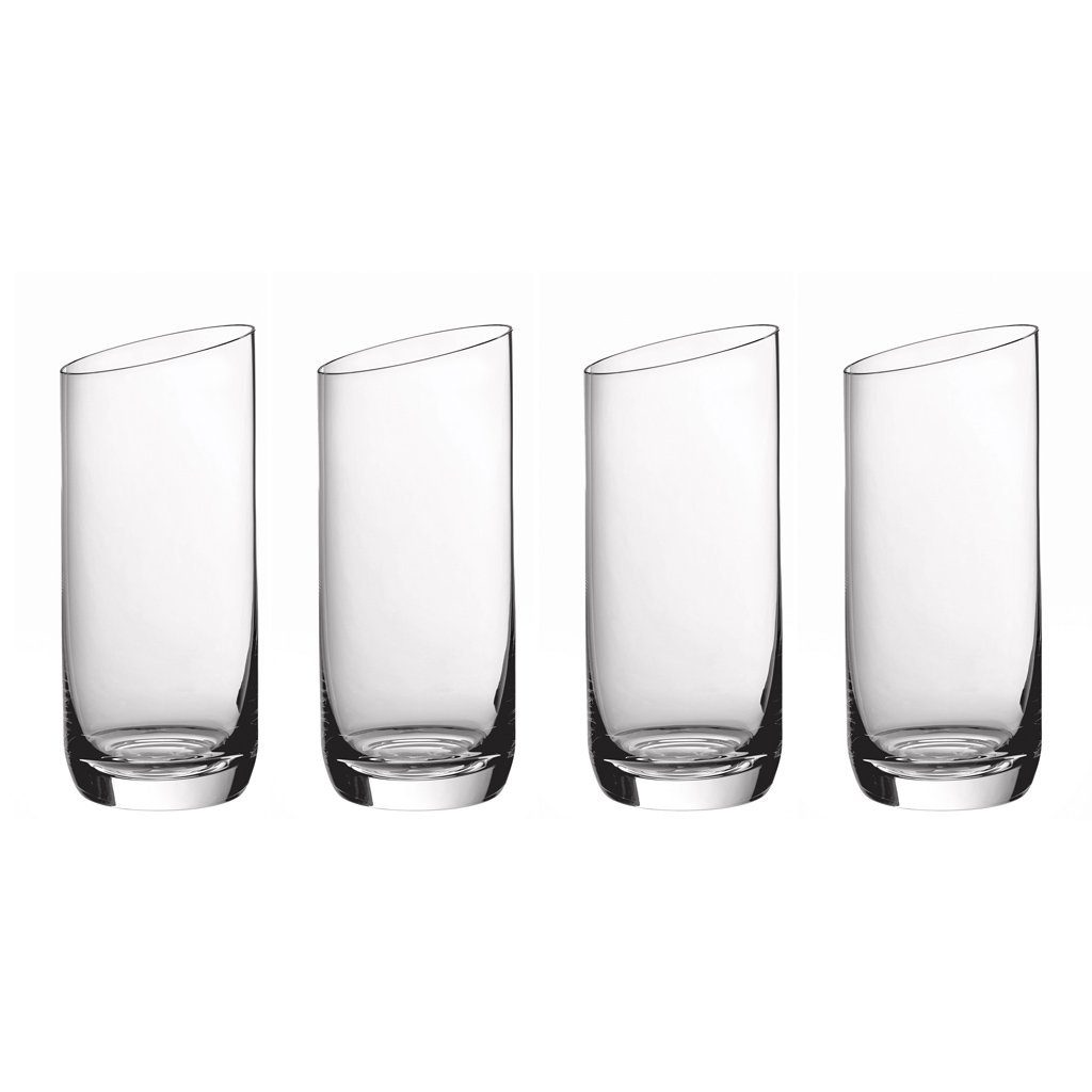 Villeroy & Boch Gläser-Set NewMoon Longdrinkgläser-Set, 370 ml, 4-teilig, Glas