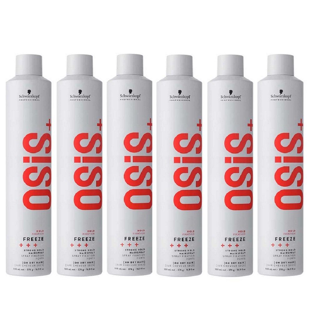 Schwarzkopf Professional Haarpflege-Spray Osis Freeze Strong Hold Hairspray 6x500ml | Haarsprays
