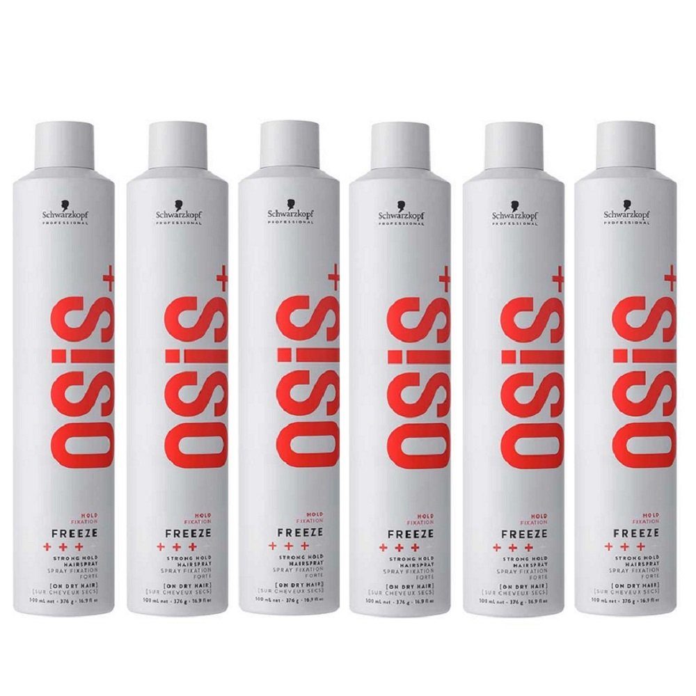 Schwarzkopf Professional Haarpflege-Spray Osis Freeze Strong Hold Hairspray 6x500ml