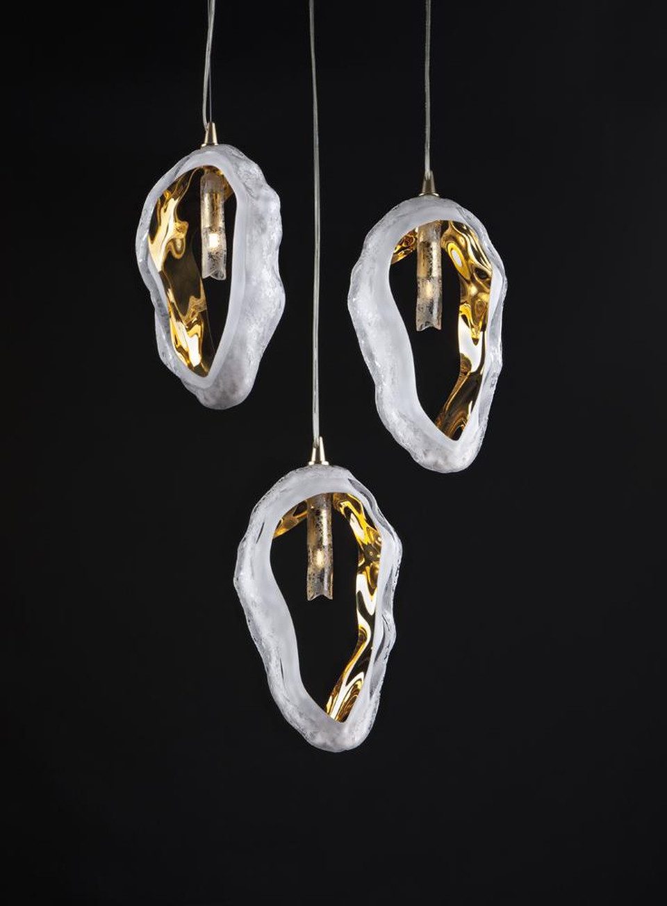 JVmoebel Hängeleuchten Kristall Kronleuchter Lüster Deckenleuchte Decken Leuchte Lampe Neu, Transparent-Amber, Made in Europa