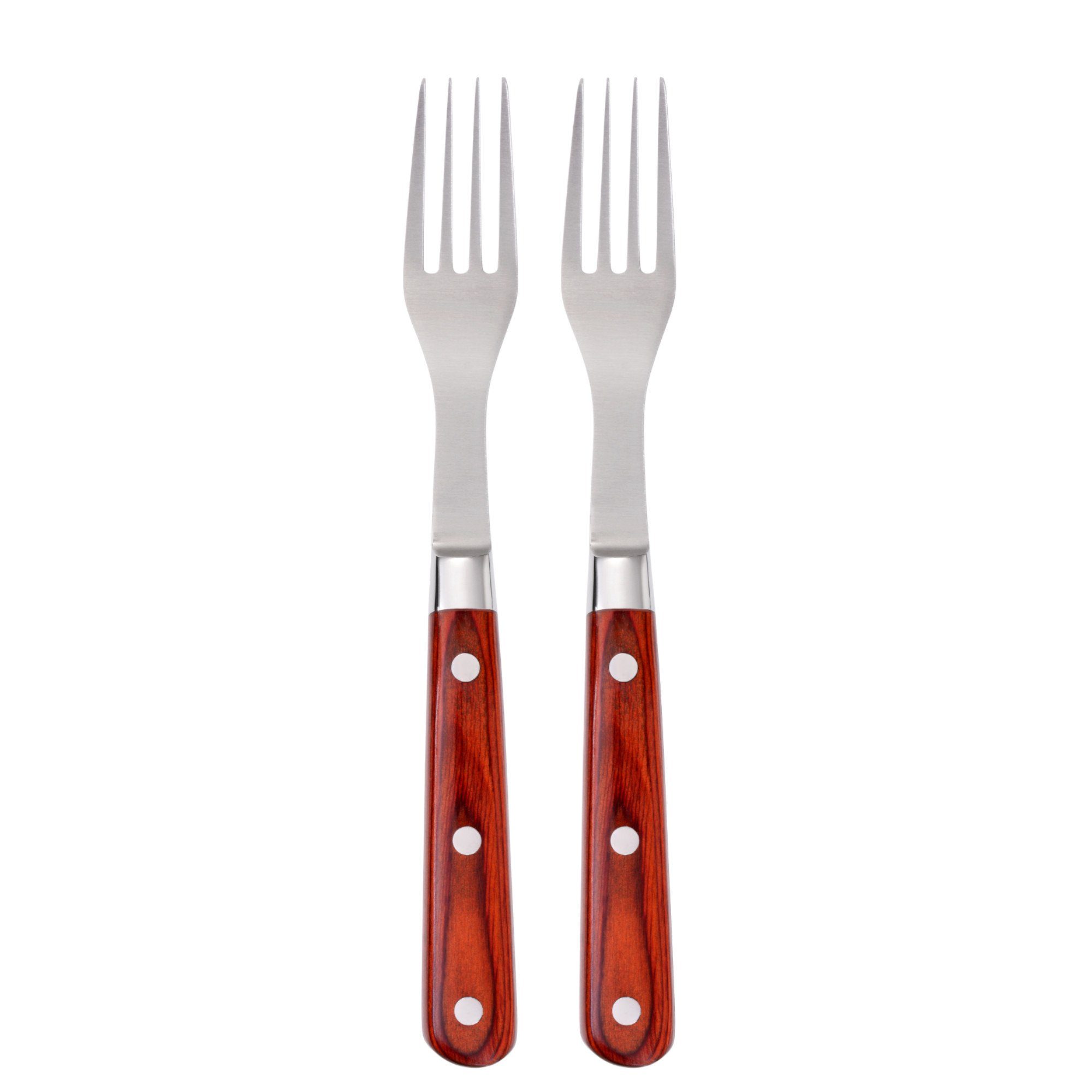 GRÄWE Tafelservice GRÄWE Steakgabel-Set 2 Stück, Edelstahl 18/0, Hartholz