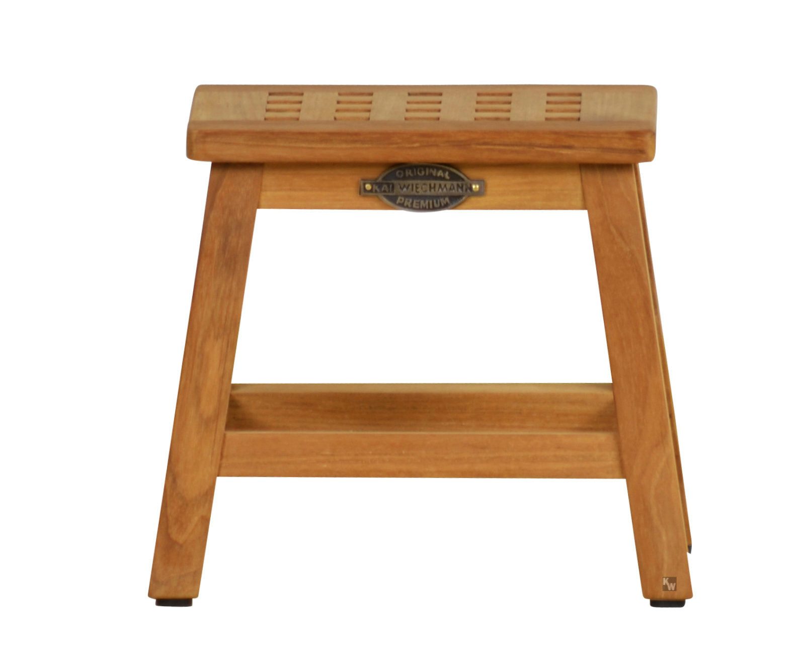 Kai Wiechmann Badhocker Holz Beistelltisch Loretta Premium, Massivholz Hocker, ohne sichtbare Schrauben, dekoratives Muster