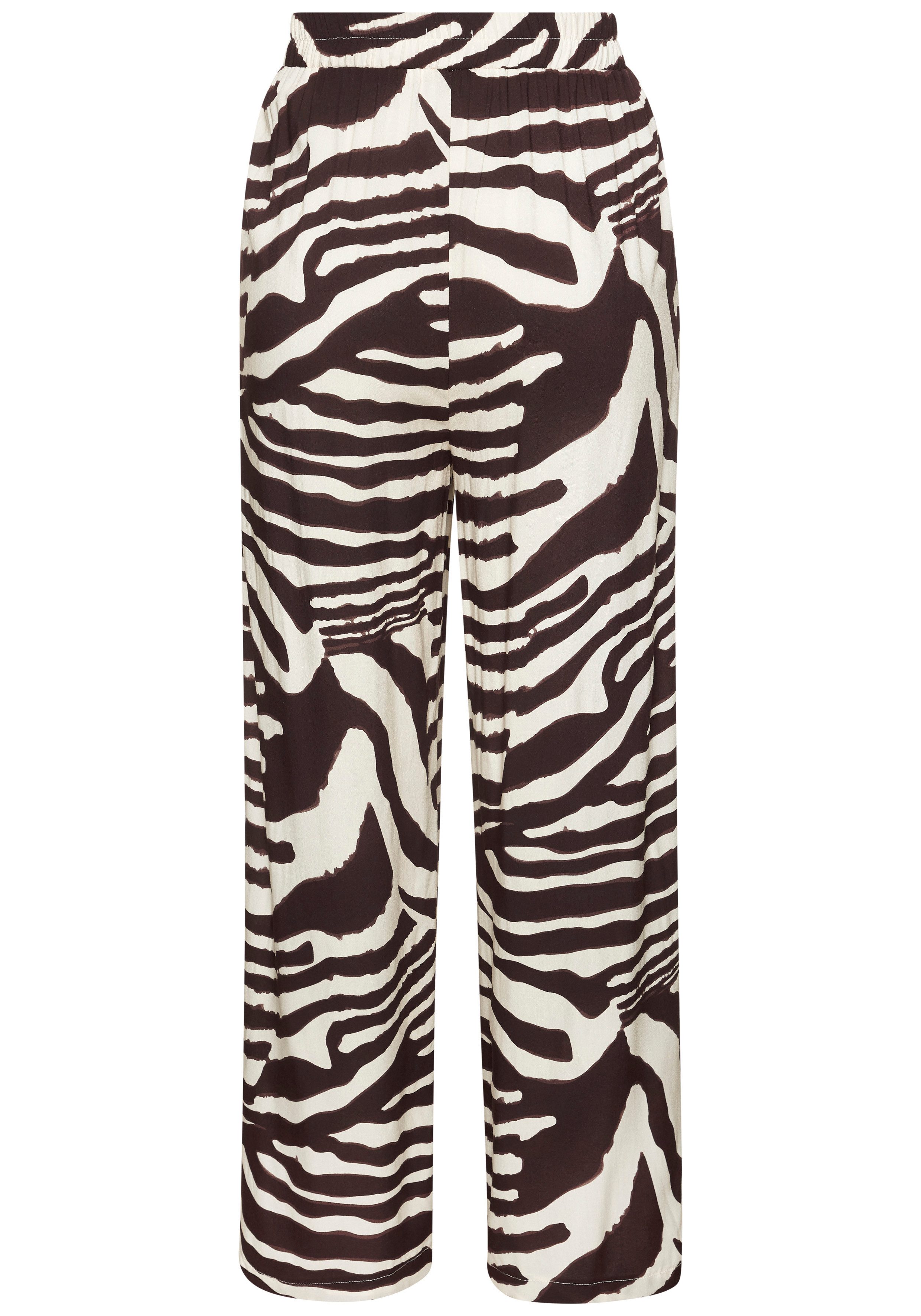 LASCANA Palazzohose mit Animalprint, Schlupfhose, Wide-Leg, modisch