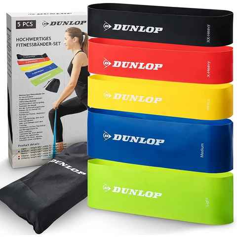 Dunlop Widerstandsband Fitnessbänder Trainingsbänder Widerstandbänder (Set)