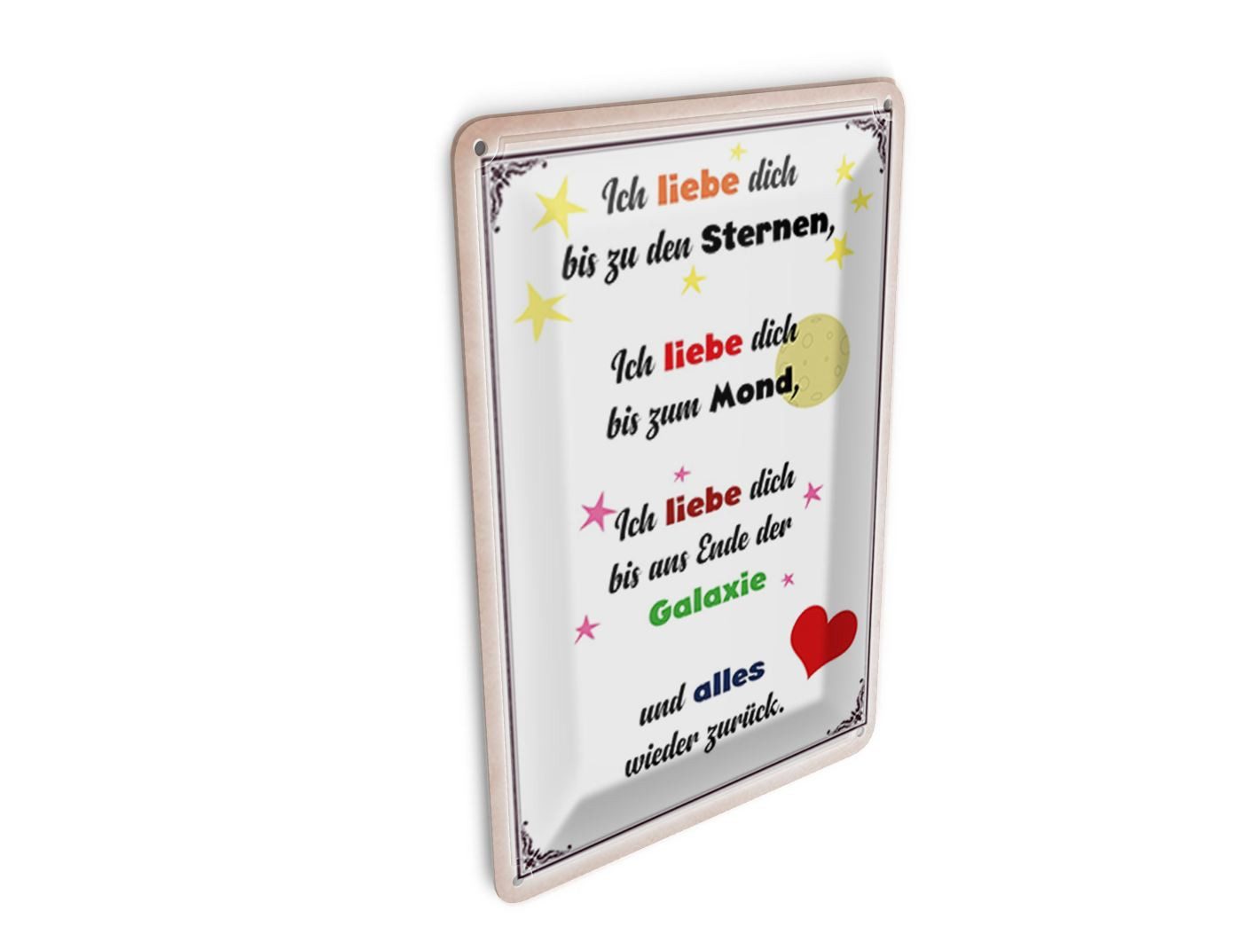 Femer GmbH Postkarte Spruch 10x14cm ich liebe dich bis zu den Sternen, unfrankiert