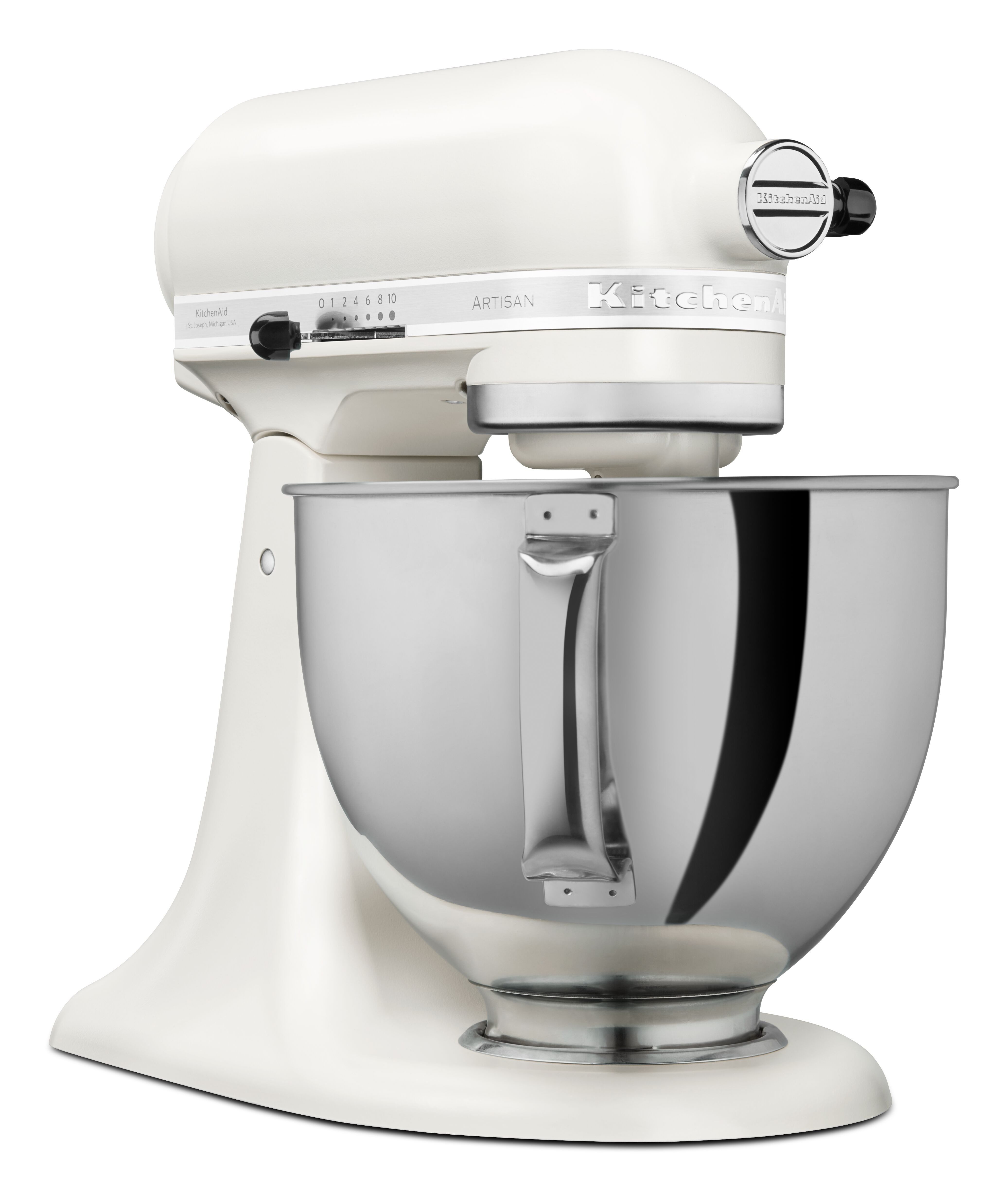 KitchenAid Küchenmaschine 5KSM125EPL+5KSM5GB+5KSMFGCA, 300 W, 4,8 l Schüssel, Set aus Küchenmaschine mit Glasschüssel und Fleischwolf – Bild 2 von 5