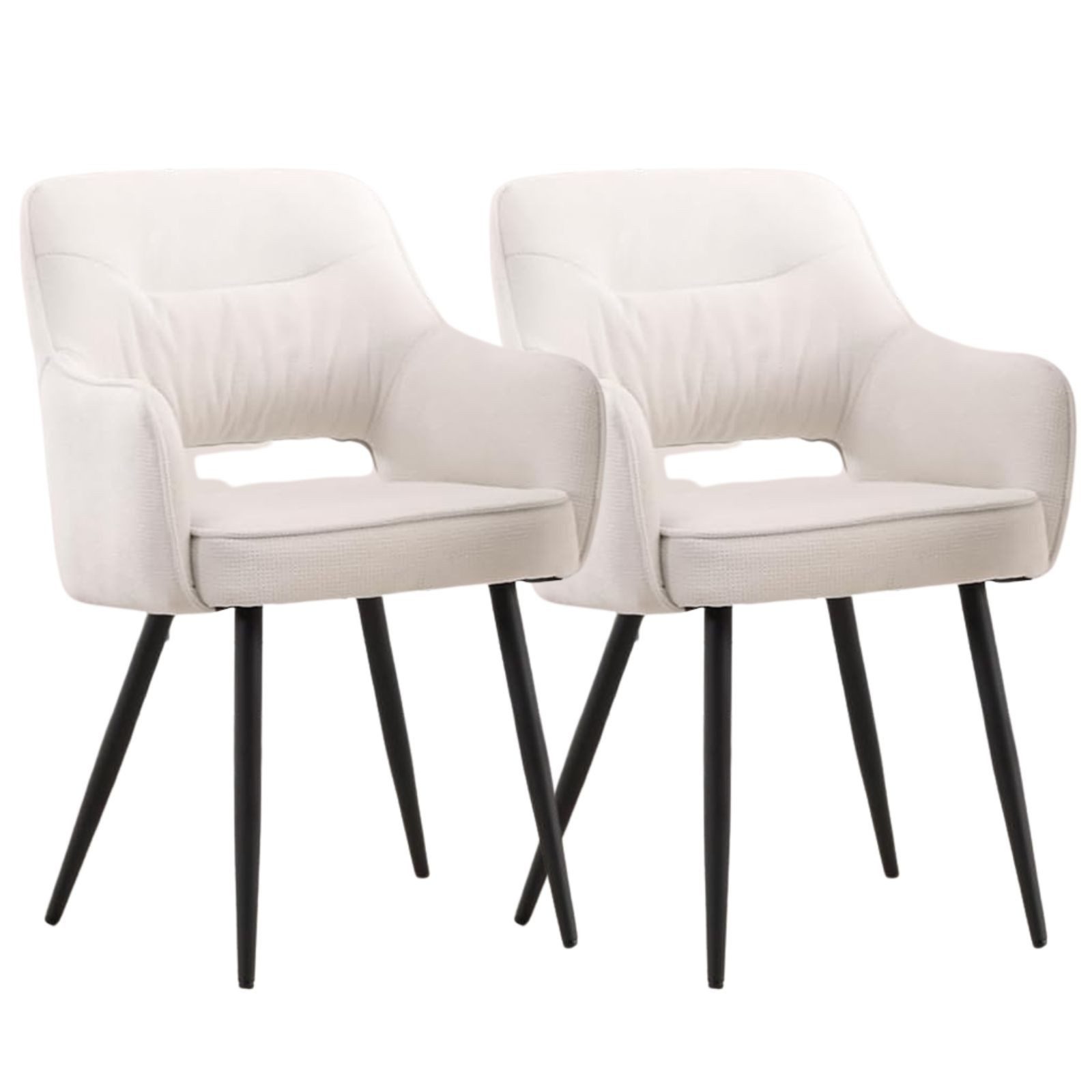 WAHSON OFFICE CHAIRS Esszimmerstuhl Gepolsterte Chenille-Essstühle mit Arml günstig online kaufen