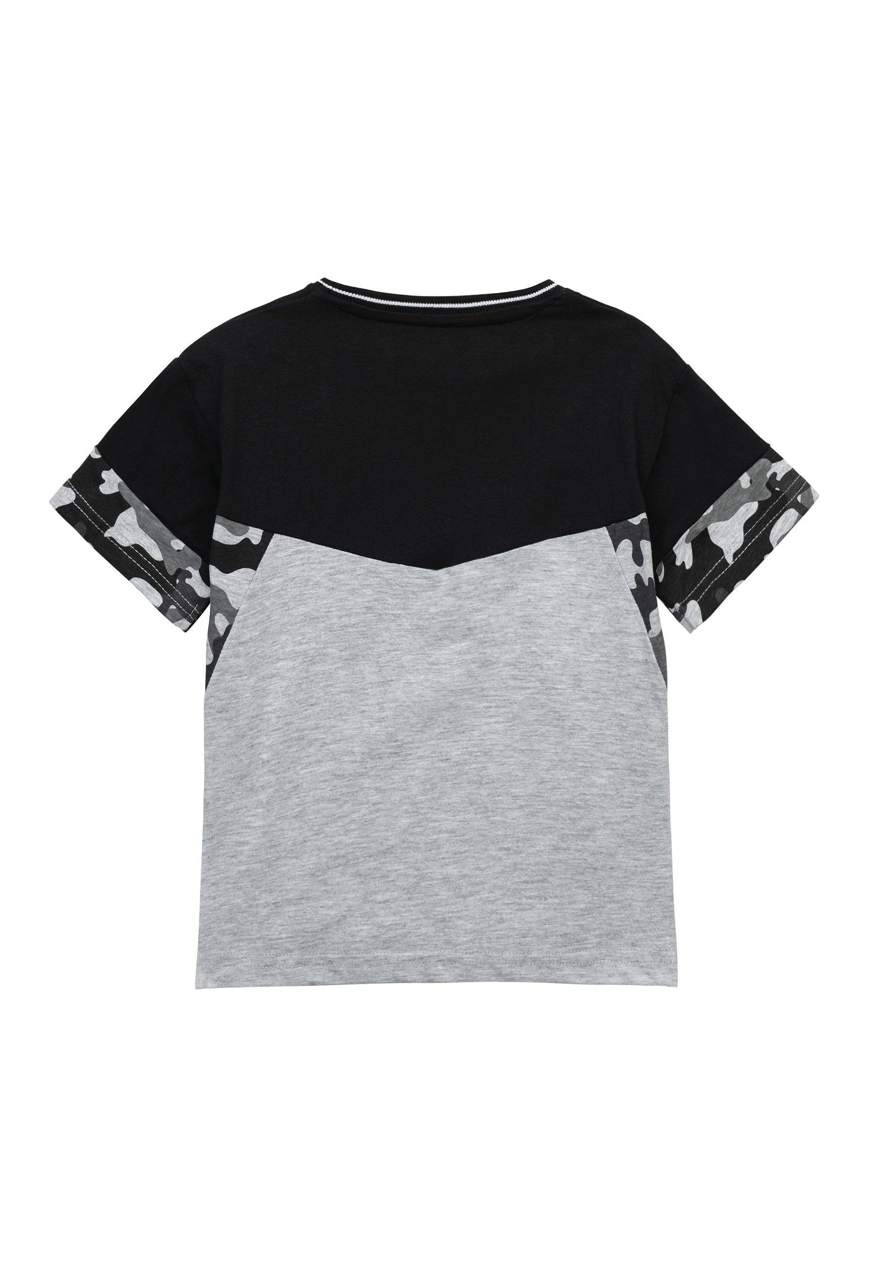 MINOTI T-Shirt & Shorts Set: T-Shirt Shorts (3y-14y) einfaches Schwarz und