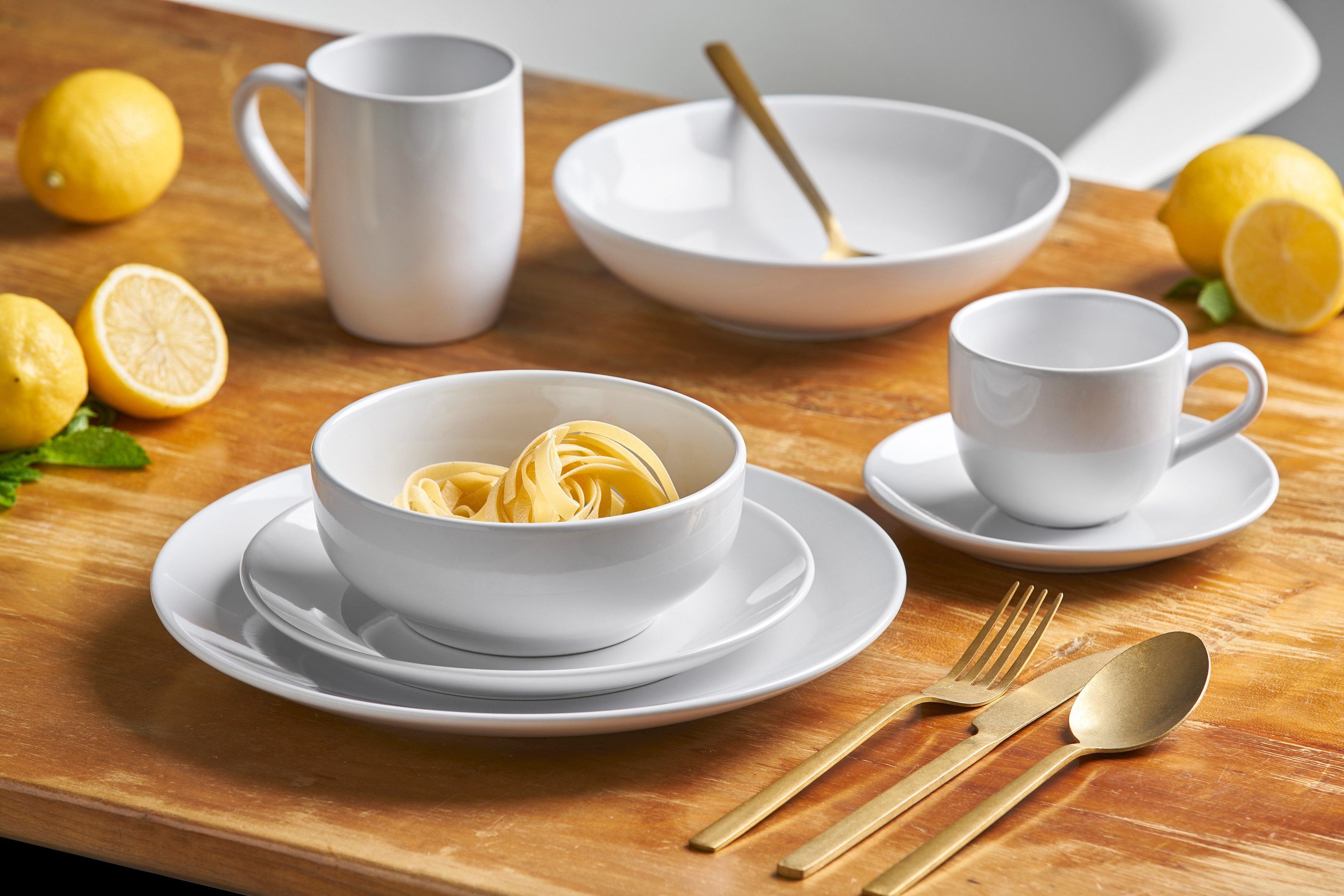 van Well Dessertteller Malmö, Teller 20 cm, 6 Stück, (6 St), Teller Set, Steingut, spülmaschinen-/mikrowellengeeignet