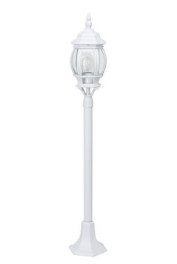 Lightbox Außen-Stehlampe, ohne Leuchtmittel, Pollerlampe, 112 cm Höhe, Ø 16 cm, E27, max. 60 W, IP23, weiß