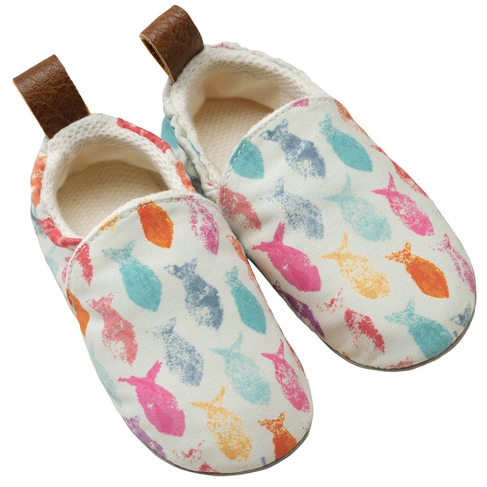 POLOLO Kinderschuhe Seaqual, Kinder Hausschuh aus Upcycling-Meeresplastik und Bio-Baumwolle