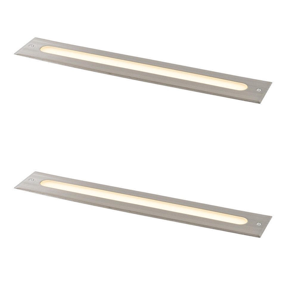 Qazqa LED Einbaustrahler 106891, LED fest integriert, Extra-Warmweiß, QAZQA Außen Einbau­leuchte, integrated, Stahl, Aluminium, Modern