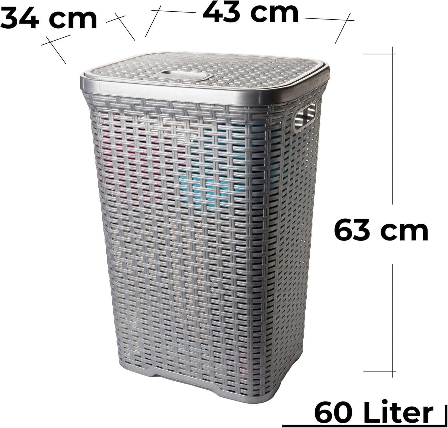 Centi Wäschetruhe VARESE Wäschekorb 60L mit günstig online kaufen