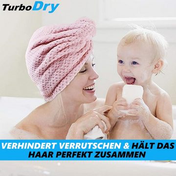 MAVURA Turban-Handtuch TurboDry Haarturban Turban Handtuch Kopfhandtuch Mikrofaser, Haarhandtuch schnelltrocknend Haartrockentuch [2 Stück]