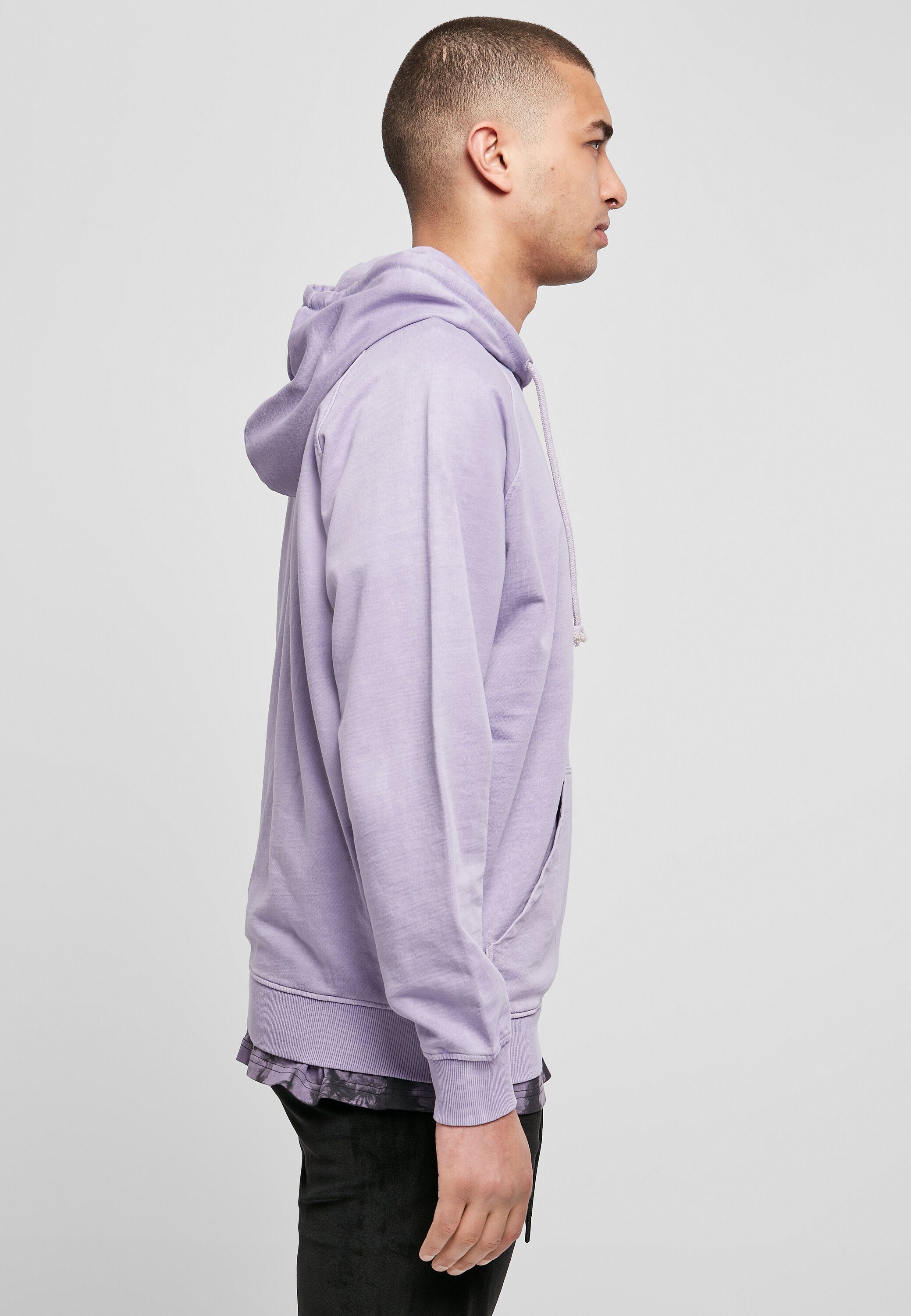 Overdyed Sweater Hoody lavender URBAN (1-tlg) Herren CLASSICS