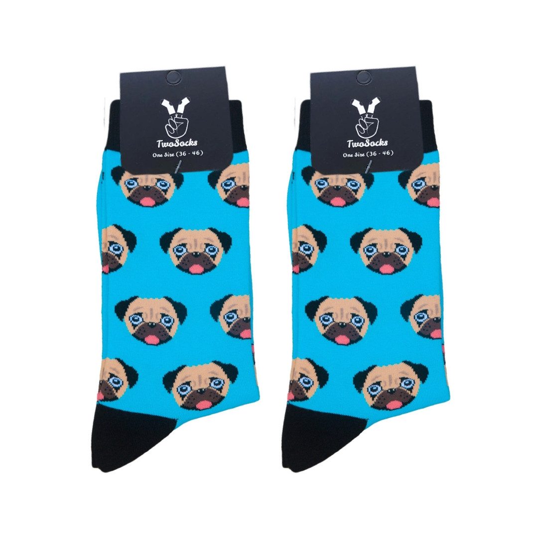 TwoSocks Freizeitsocken Hunde Socken lustige Socken Herren & Damen, Einheitsgröße (2-Paar)