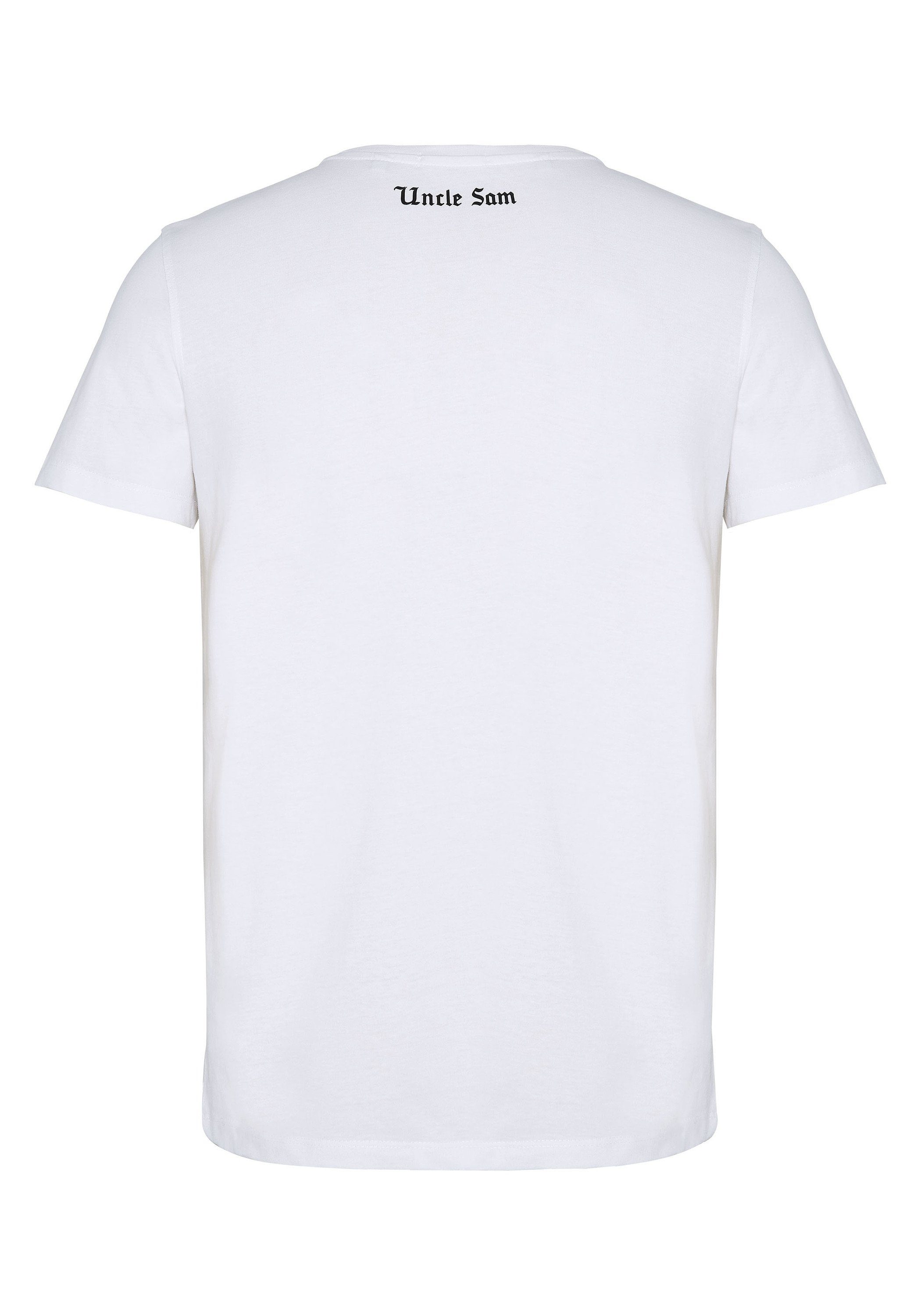 Uncle Frontprint Sam White Bright mit 11-0601 großem T-Shirt