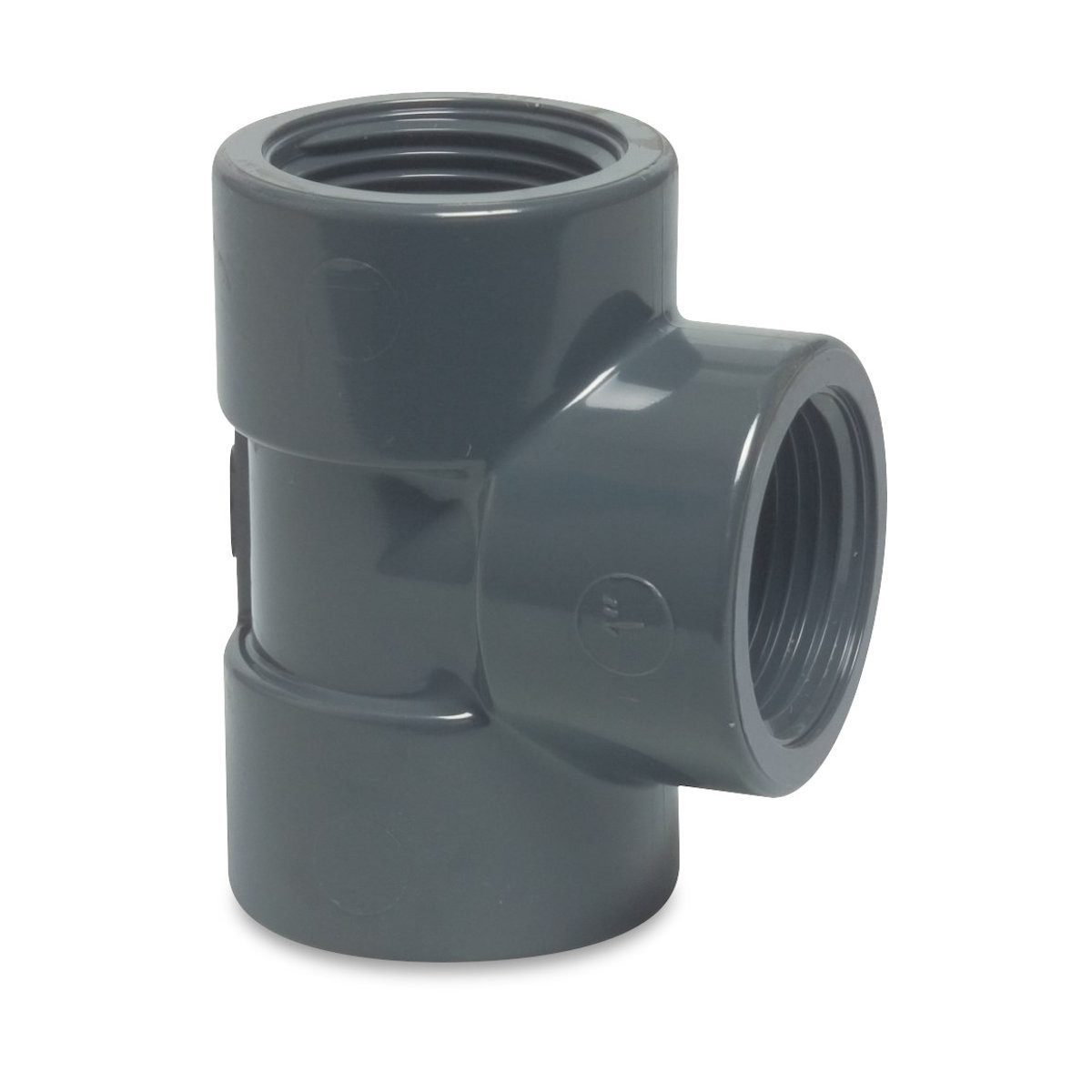 Profec Gewindefitting T-Stück PVC-U allseitig Innengewinde, 3/8 Zoll