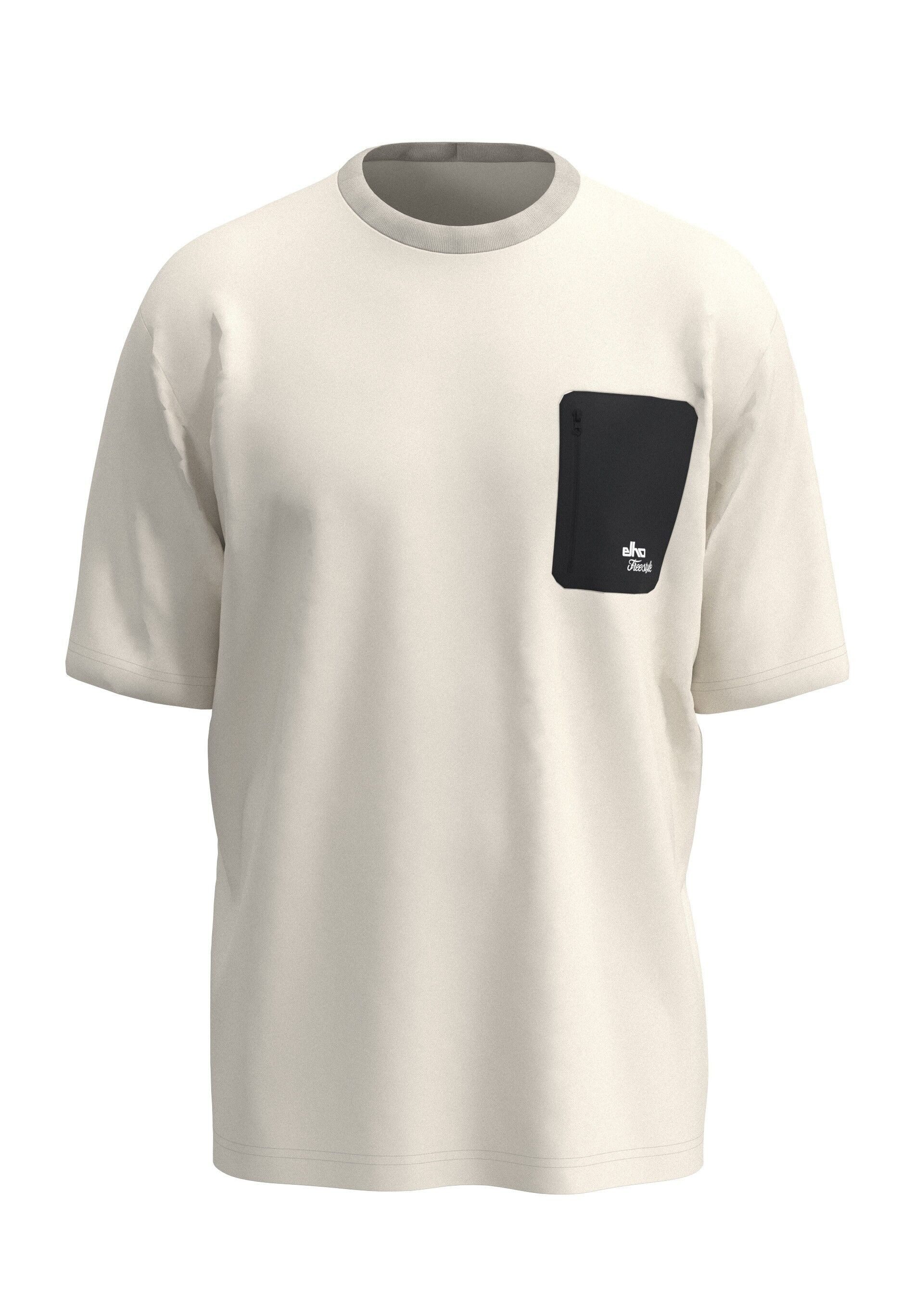 Elho T-Shirt (1-tlg) mit Reißverschluss Taschen