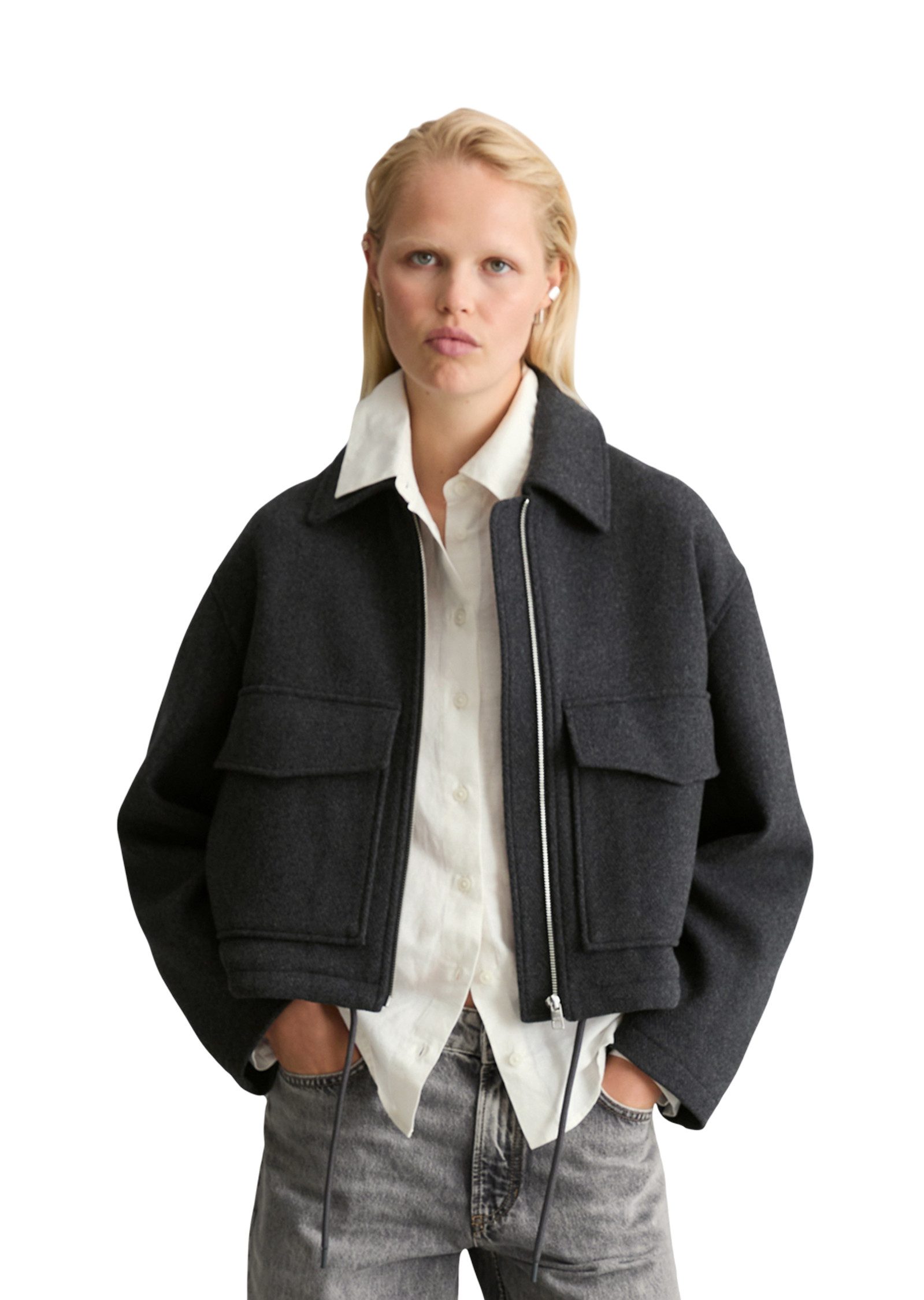 Marc O'Polo DENIM Outdoorjacke aus Wolle-Mix