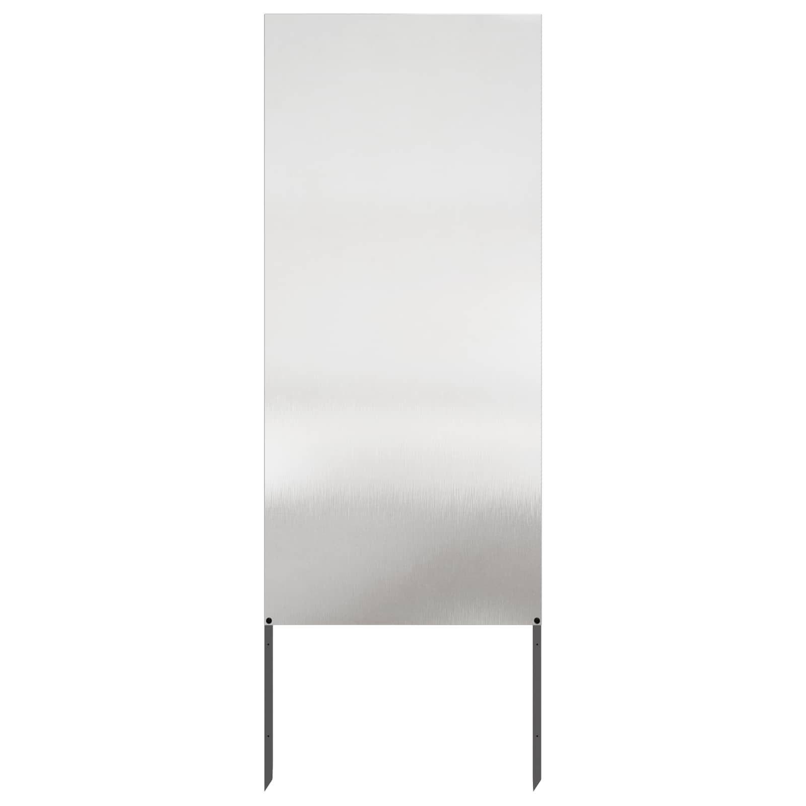 vidaXL Wandbild Garten Sichtschutz-Leinwand Silber 50 x 140 cm Edelstahl, (1 St)