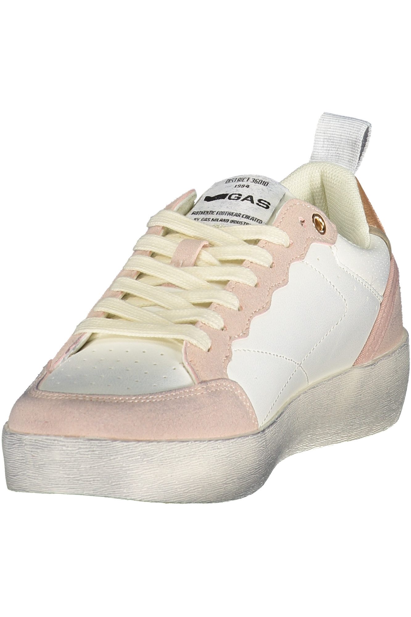 GAS Sneaker Trendiger weißer Sportschuh für Damen mit rosa
