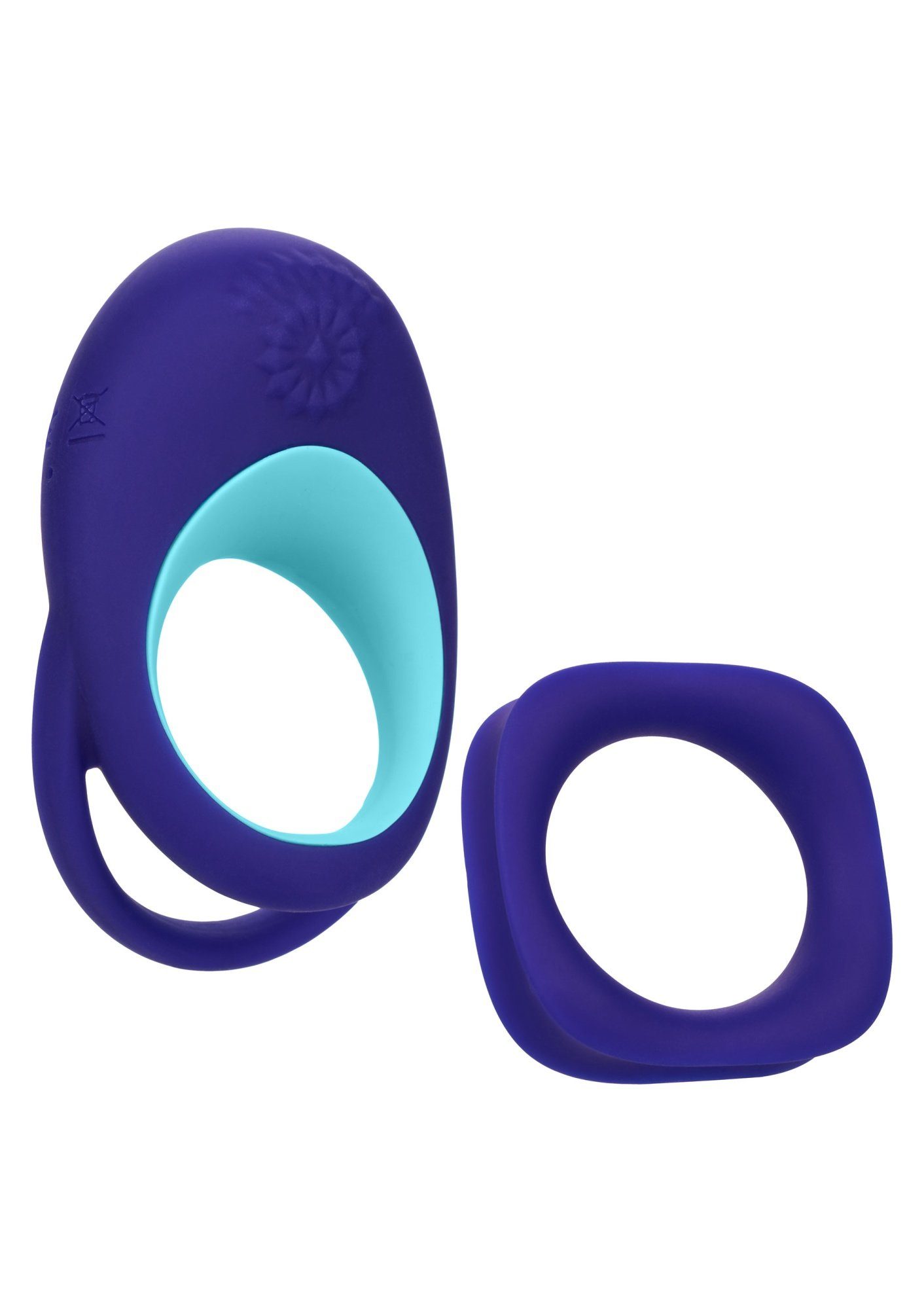 Calexotics Vibro-Penisring und Silikon-Stützring Vibration Penisring blau mit 