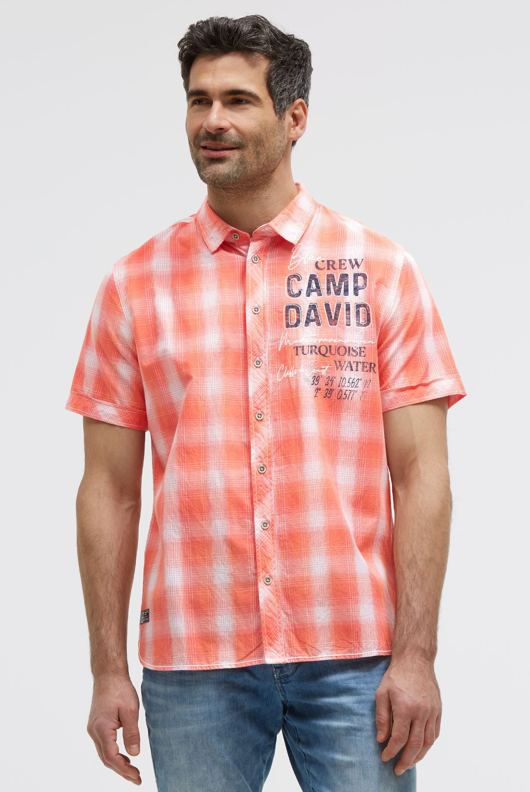 CAMP DAVID Kurzarmhemd aus Baumwolle