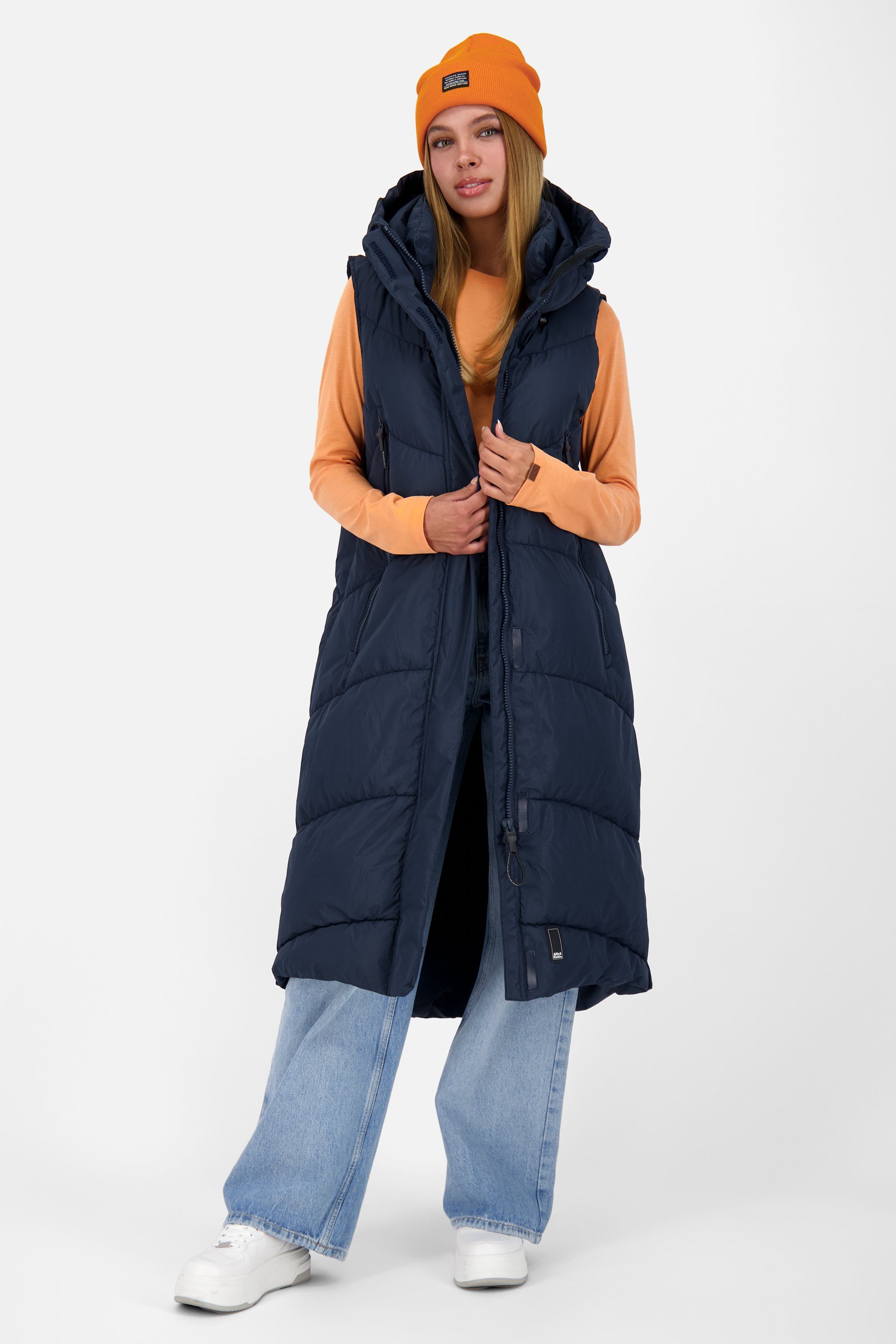 Alife & Kickin Steppweste Long Weste JuneAK Steppweste, A Damen marine Vest