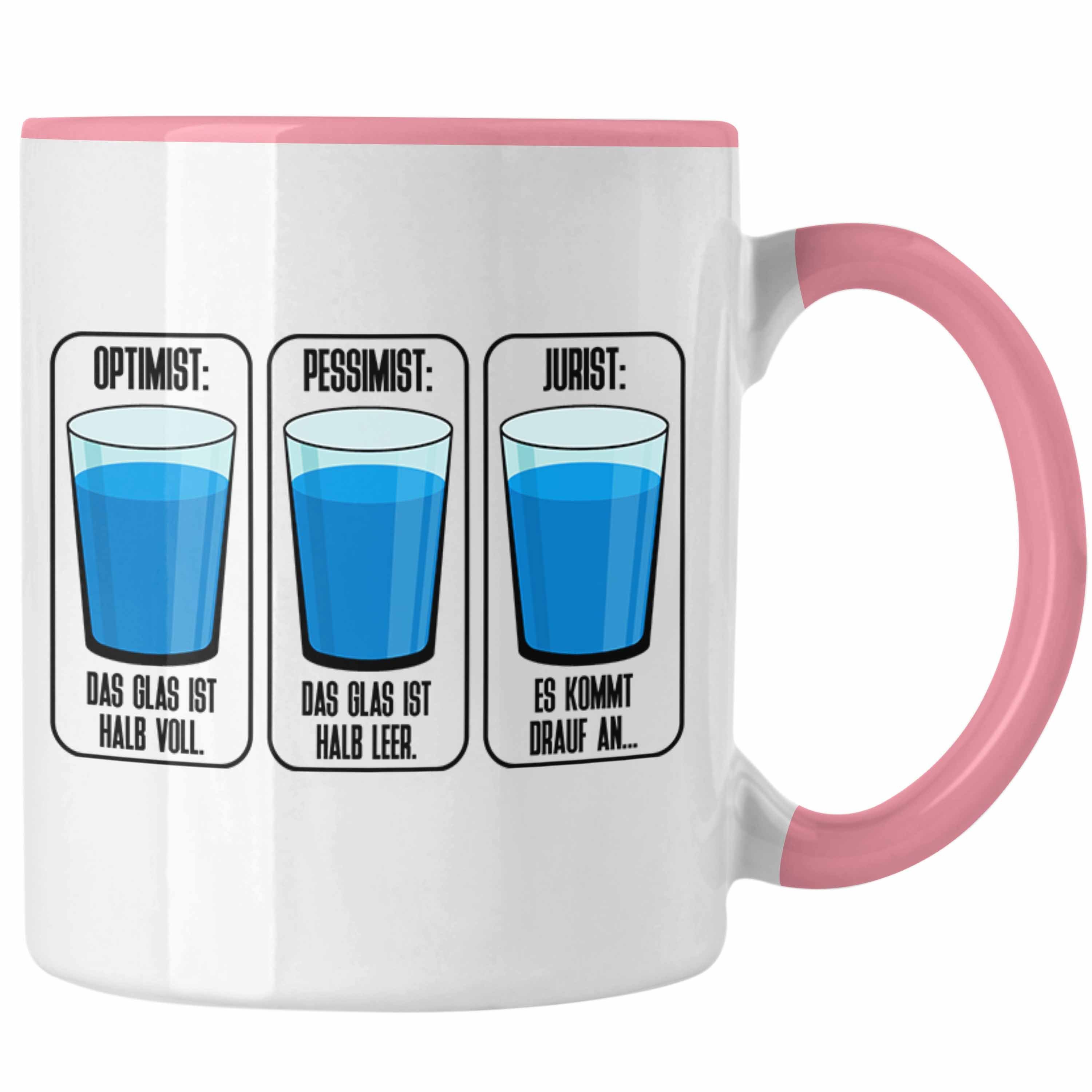 Geschenk Geschenkidee Lustiger Tasse Jura Juristen Trendation Tasse - Rosa Trendation Spruch