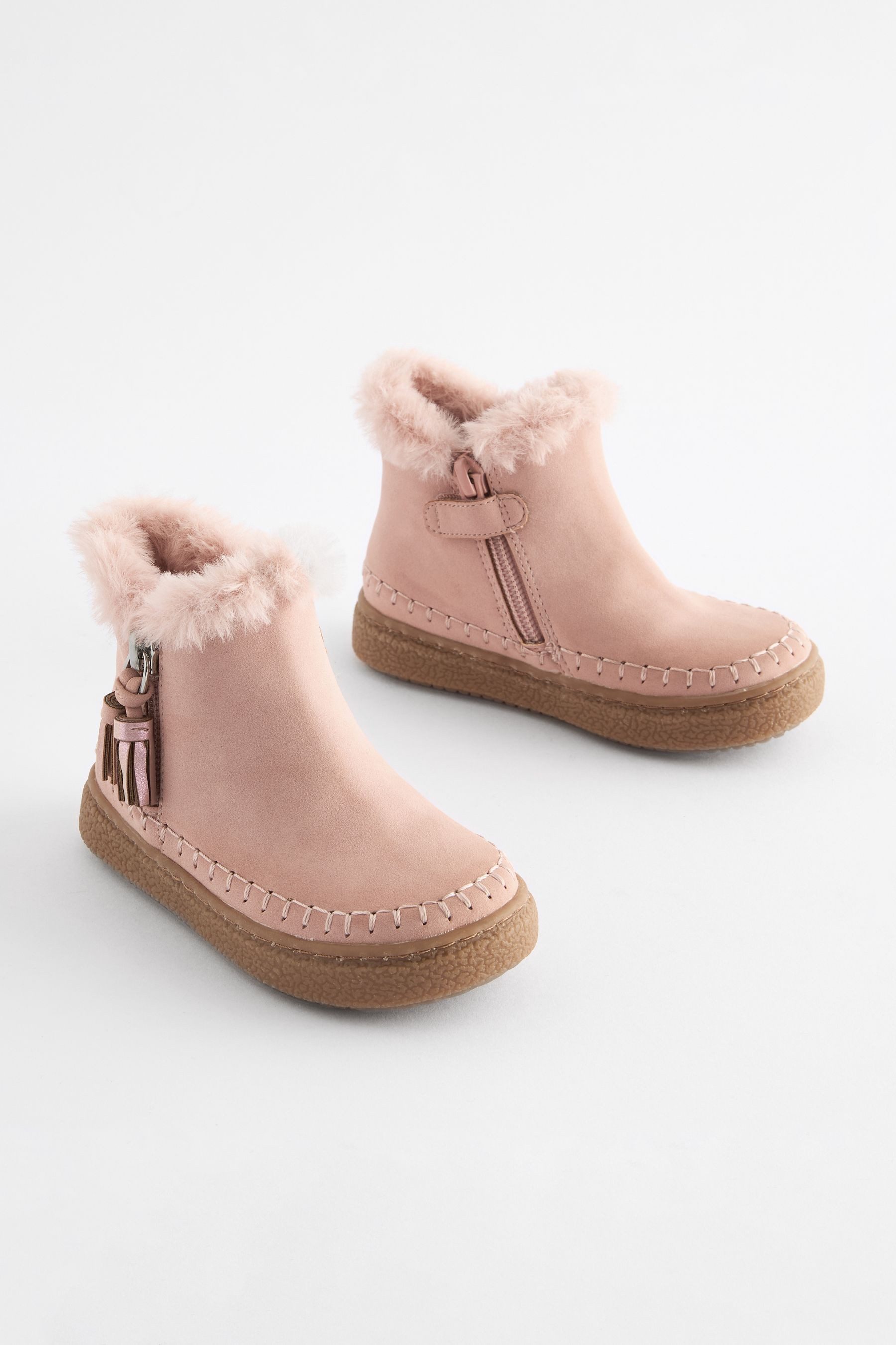 Next Stiefel mit Kunstfellfutter und Fransen günstig online kaufen