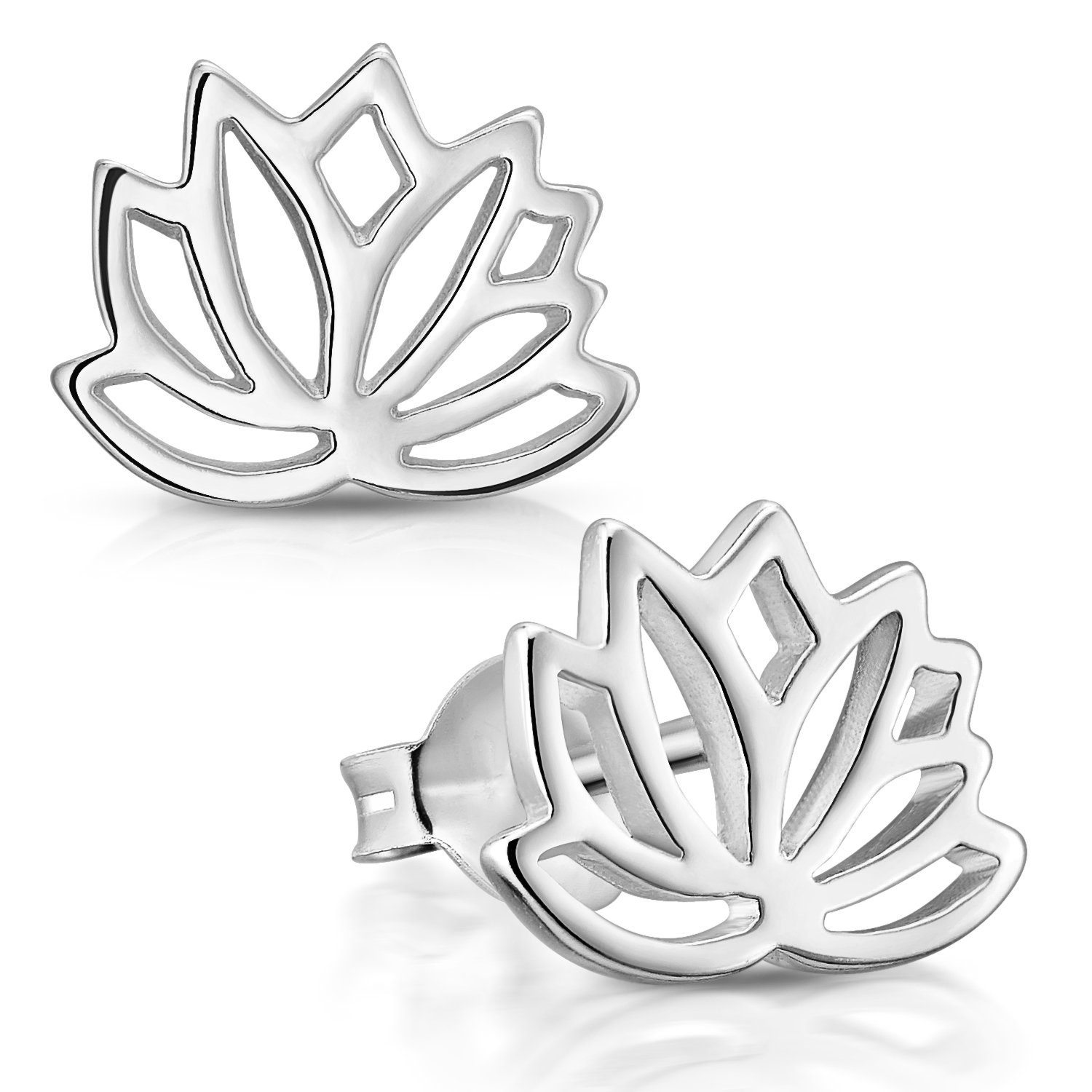 Materia Paar Ohrstecker Lotusblume / Lotusblüte günstig online kaufen