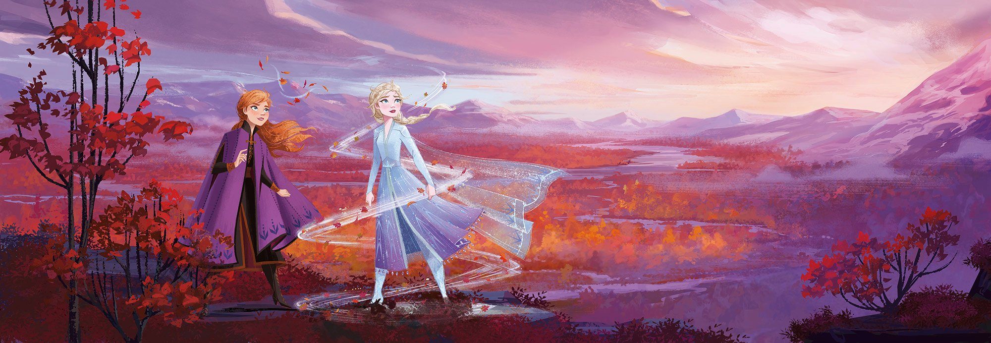 Komar Fototapete Frozen Panorama - Größe 368 x 127 cm, glatt, bedruckt, Kinderzimmer