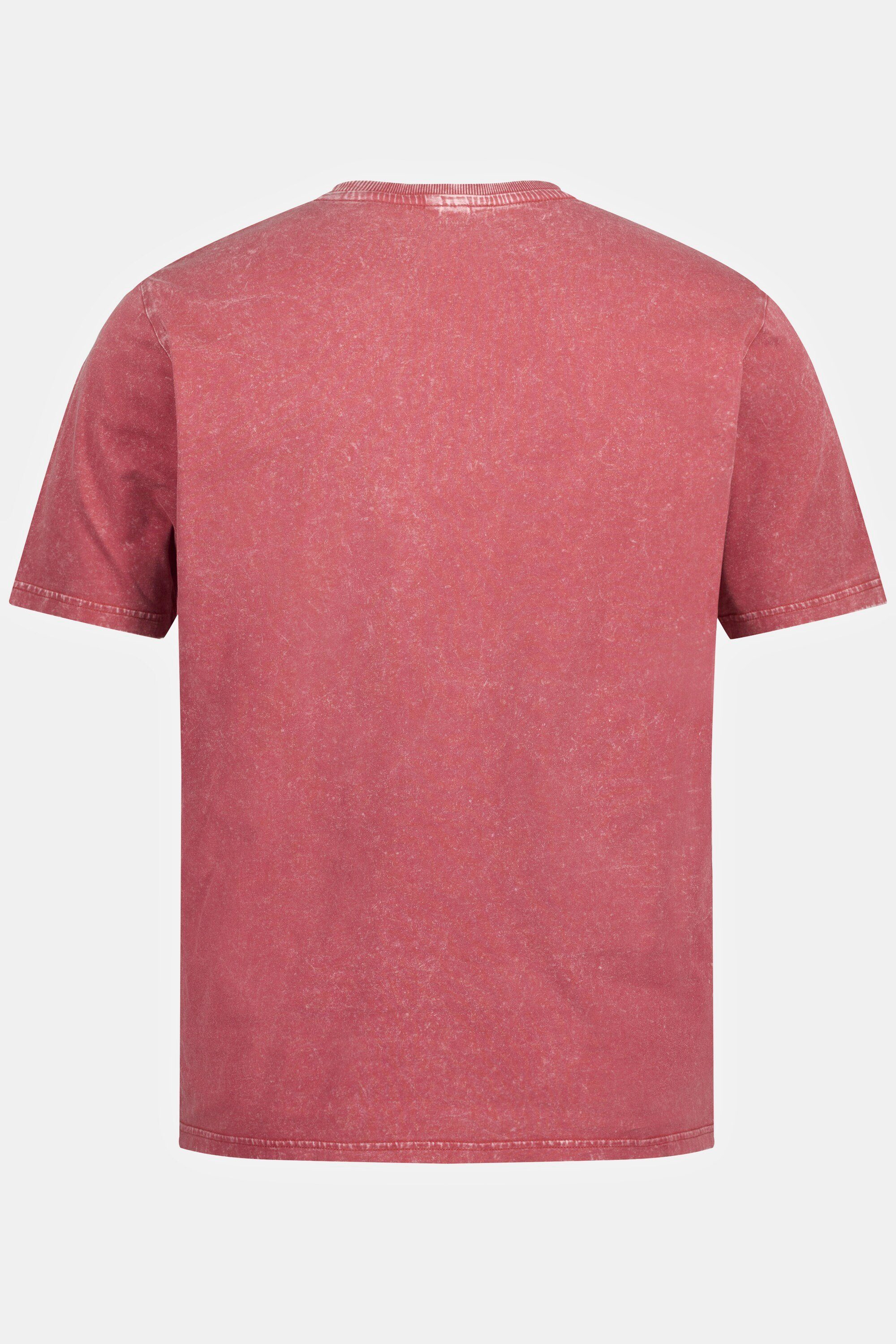 T-Shirt rot Rundhals Halbarm Print T-Shirt JP1880