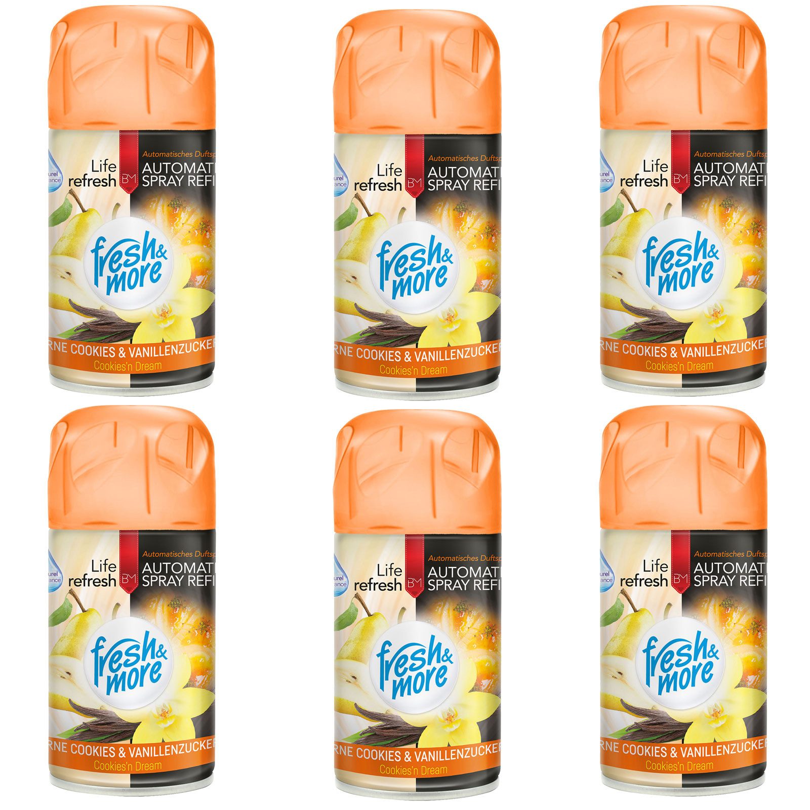 fresh & more Raumduft Lufterfrischer Nachfüller (6er Pack, 6-St., 250ml)