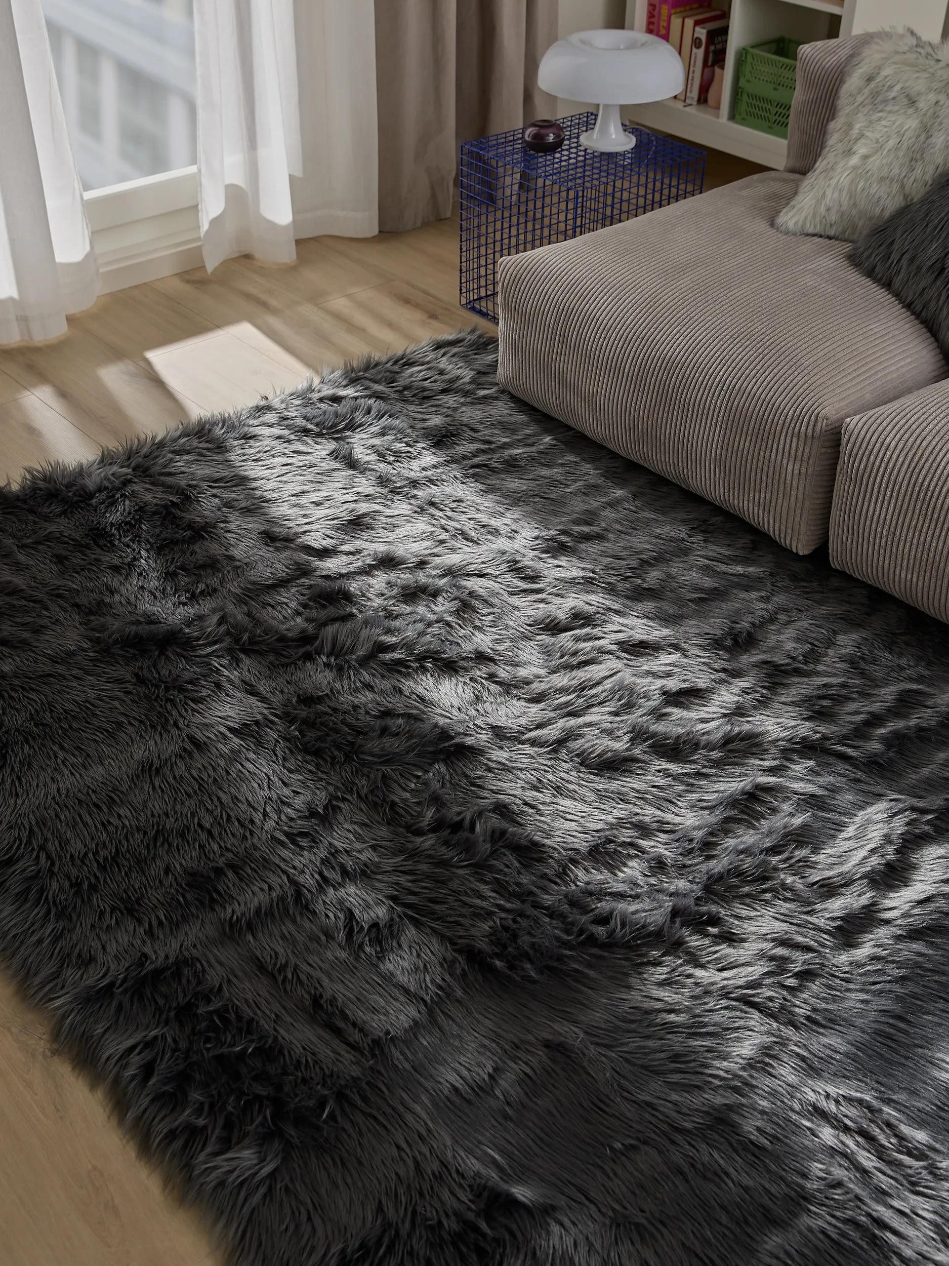 benuta Hochflor-Teppich Nanuk, rechteckig, Höhe: 51 mm, Kunstfaser, Berber, Ethno-Style, Wohnzimmer