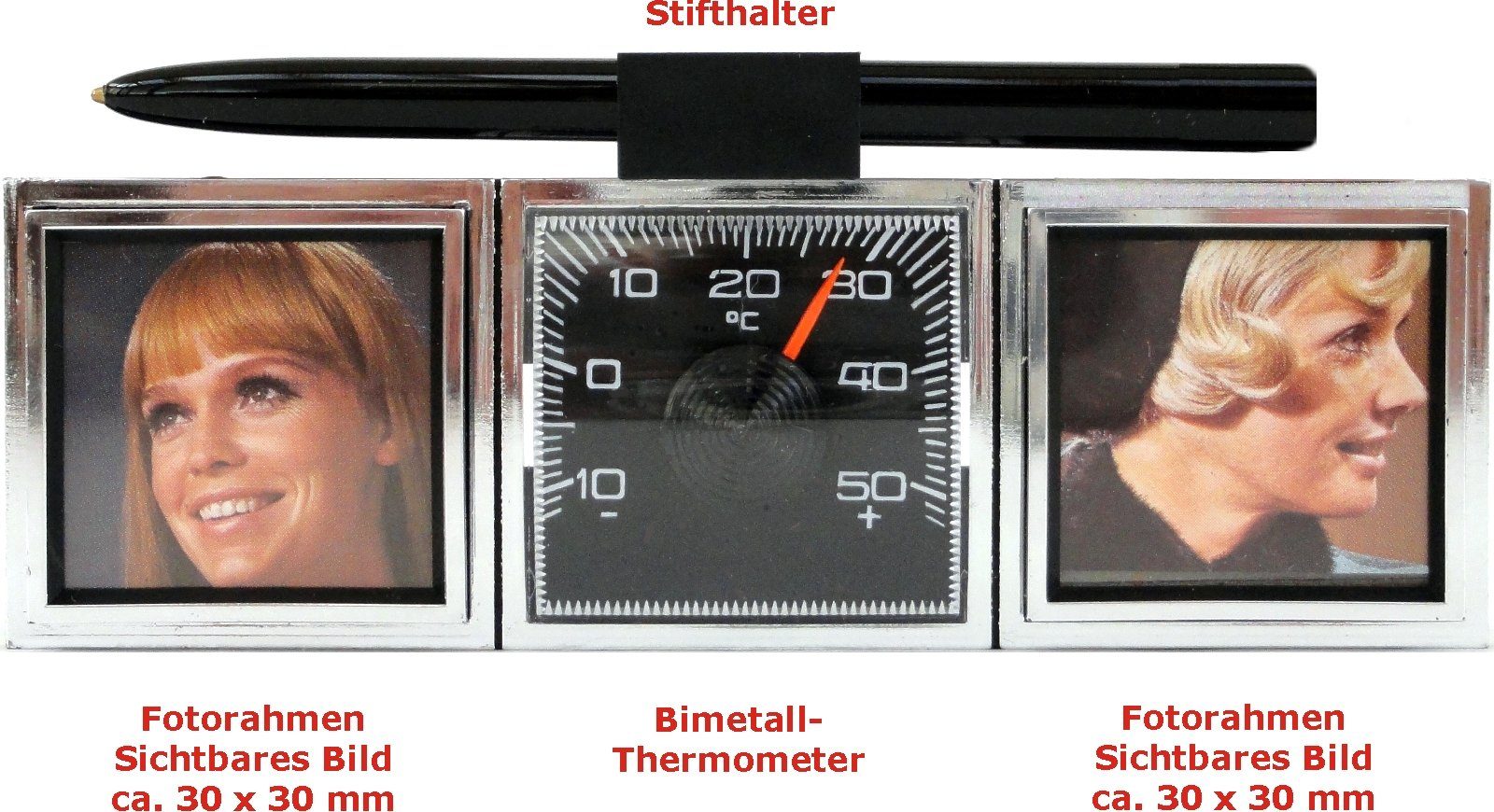 Halterung, cm Thermometer 2 Doppel Bilder DENK Autocomfort Rahmen MICH für AN mit 12 Bilder HR Bilderrahmen Foto UNS &