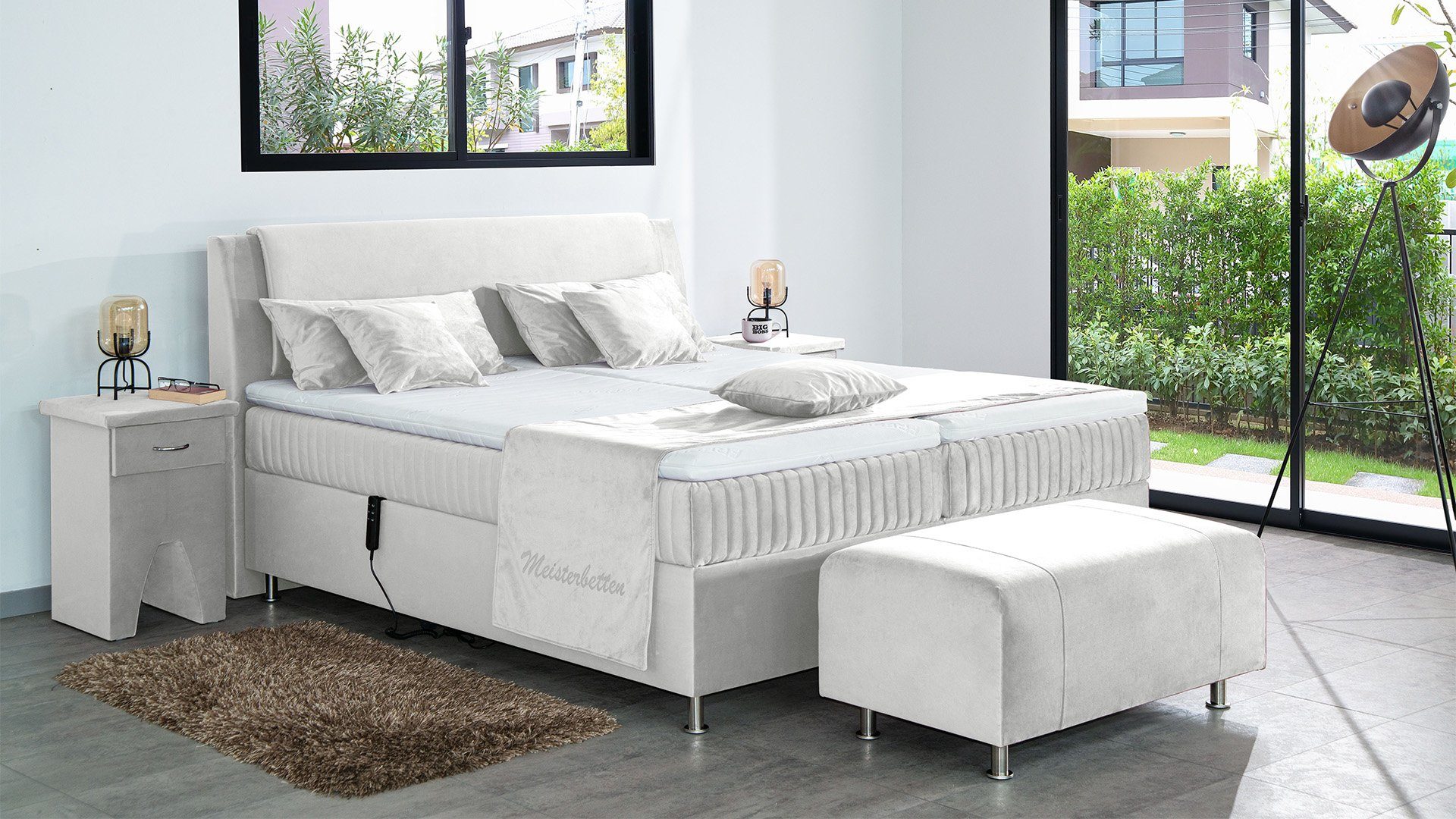 Meisterbetten Boxspringbett Mari (mit Motor, 7-Zonen günstig online kaufen
