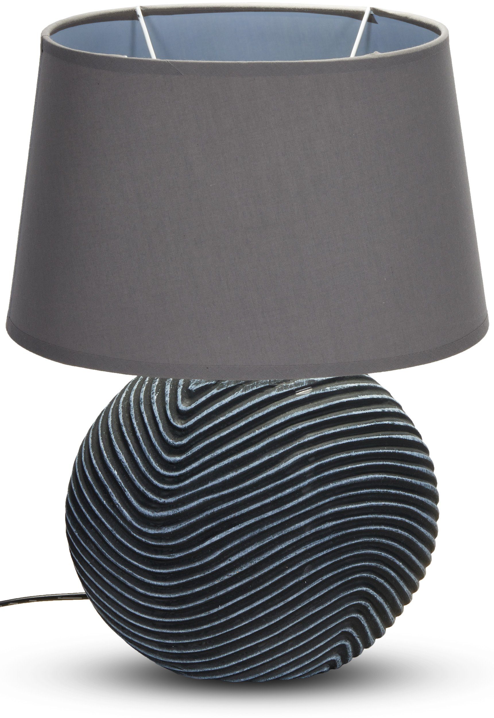 BRUBAKER Nachttischlampe 2er Set Tischlampe "Zen Garden", ohne Leuchtmittel, 2x moderne Nachttischlampen mit Keramikfuß - Tischlampen Set - Modern – Bild 4 von 5