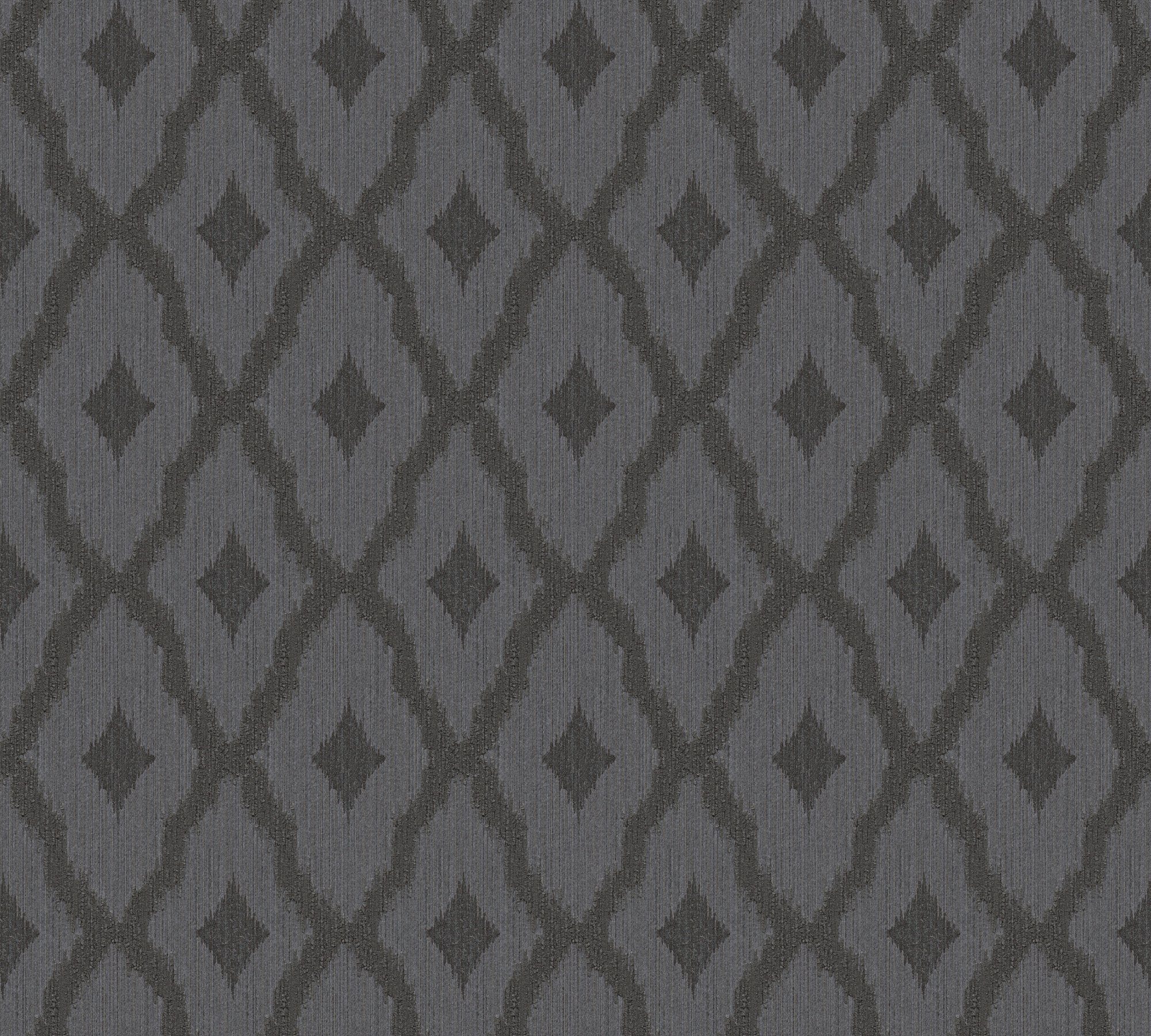 Streifen Tessuto, grau/schwarz Textiltapete Architects samtig, Paper Tapete