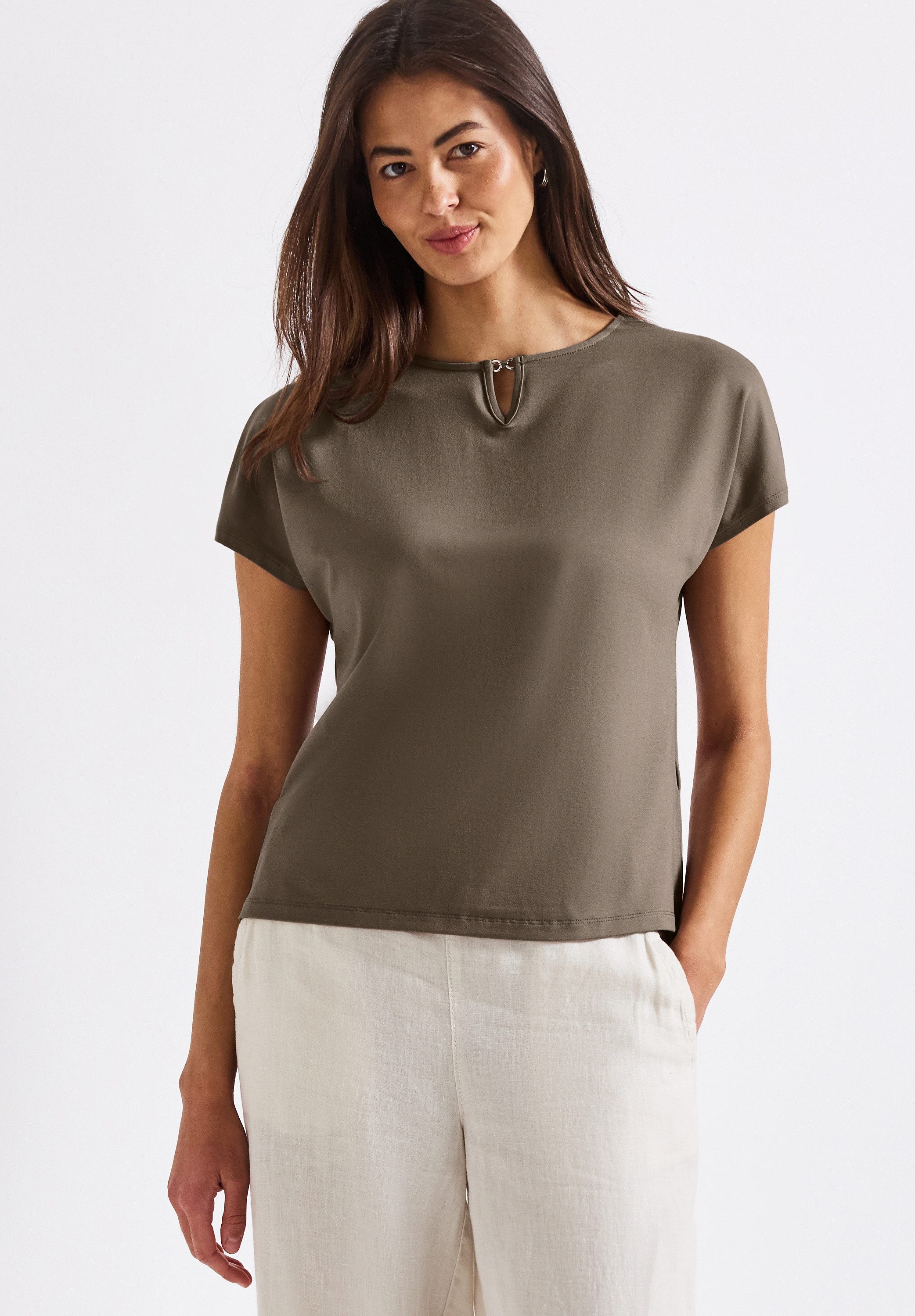 STREET ONE Shirttop mit Cut-Out Detail günstig online kaufen