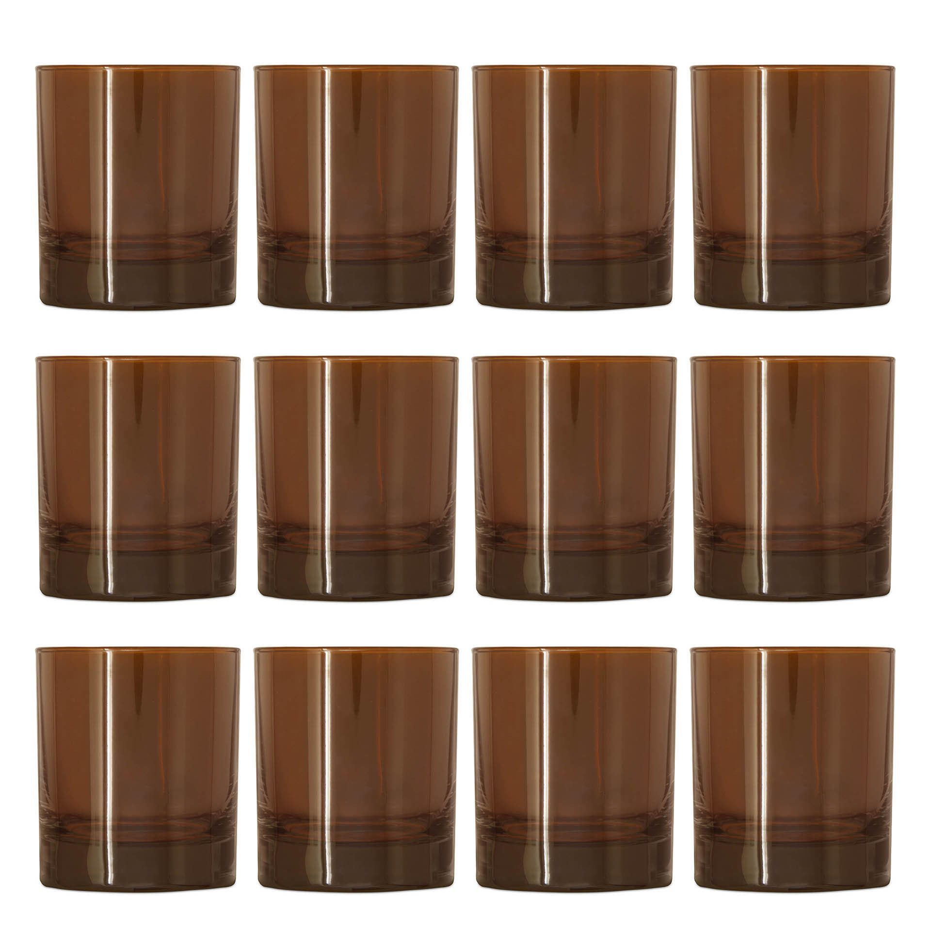 Whiskyglas Trinkglas Braun 300 ml, Gläser-Set, Whiskey Glas und Kerzenglas