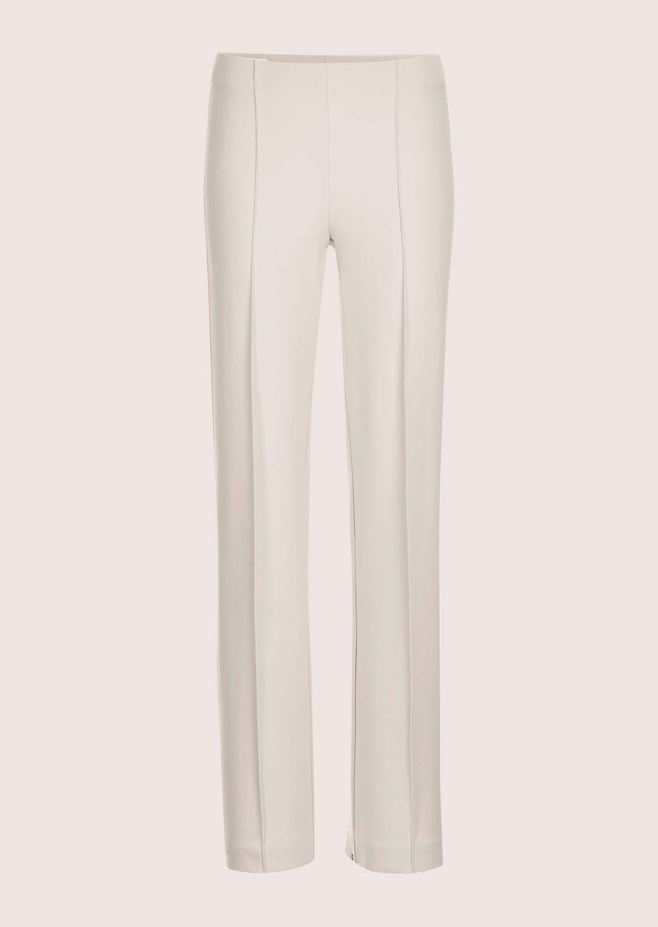 MADELEINE Jerseyhose Kurzgröße: Weite Jerseyhose mit Biesen Stoffhose mit weitem Bein, elastischem Bund und Biesen-Details