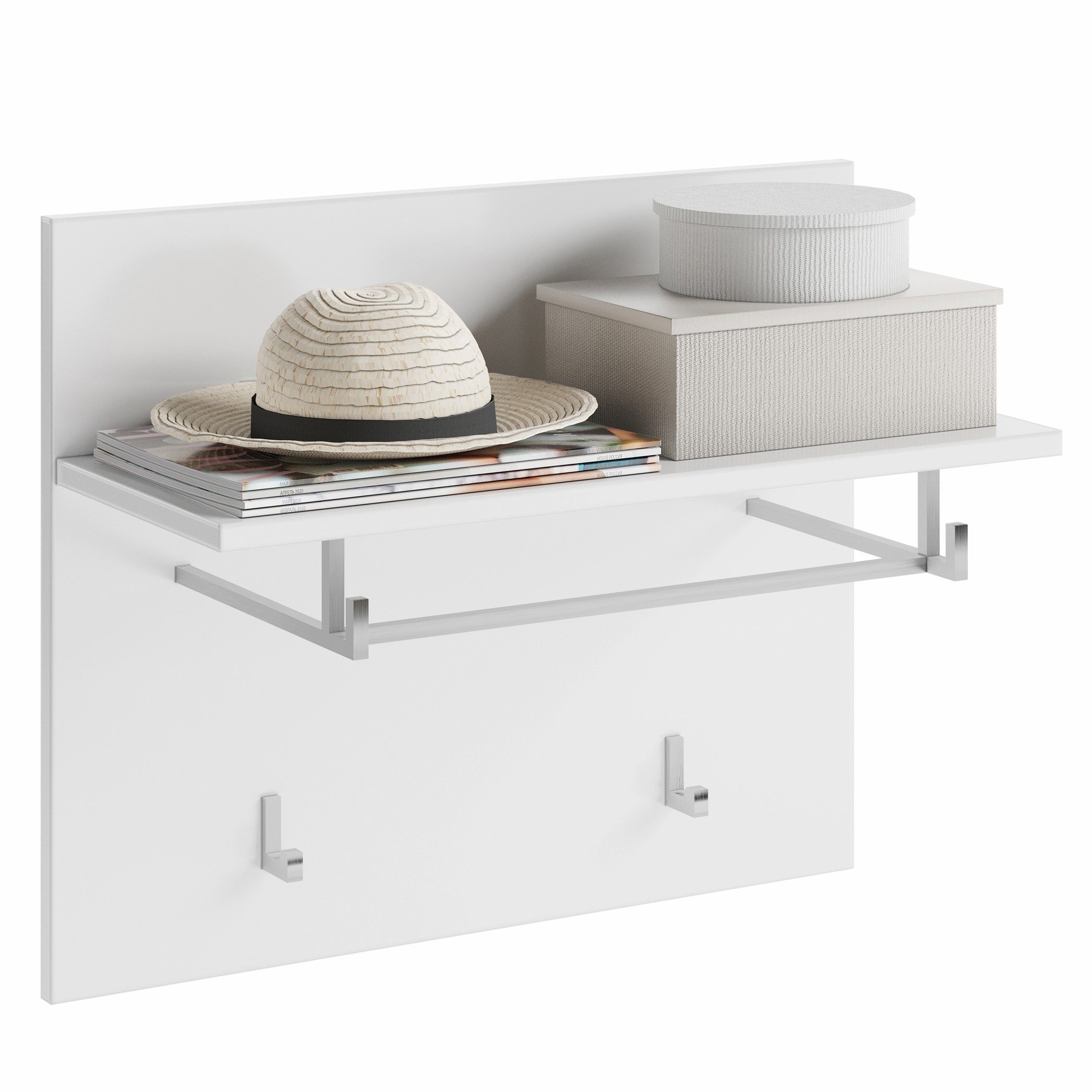 Newroom Garderobe Melinda, Garderobe Weiß Hochglanz Modern Garderobenpaneel Kompaktgarderobe ...