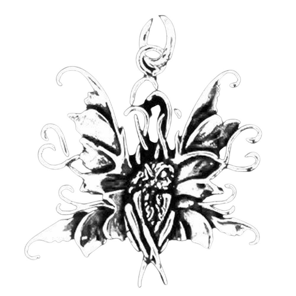 Kettenanhänger Elfe Schmuck Anhänger 925er Silber - Elfen Feen - 39x39mm
